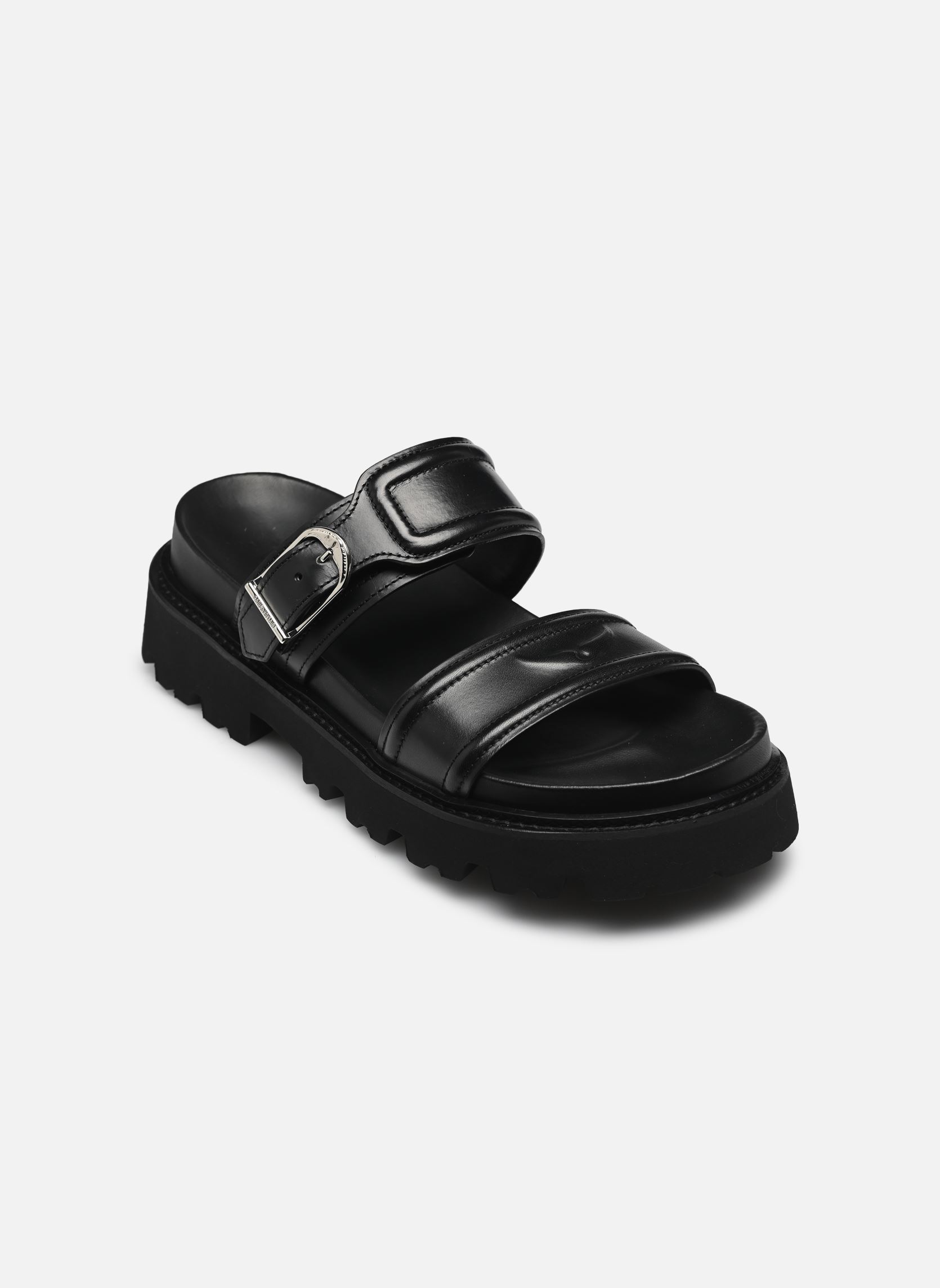 Pantoletten und Clogs Ride Mule Semi-Shiny Calfskin damen schwarz Zadig & Voltaire Pantoletten und Clogs Ride Mule Semi-Shiny Calfskin damen schwarz Black