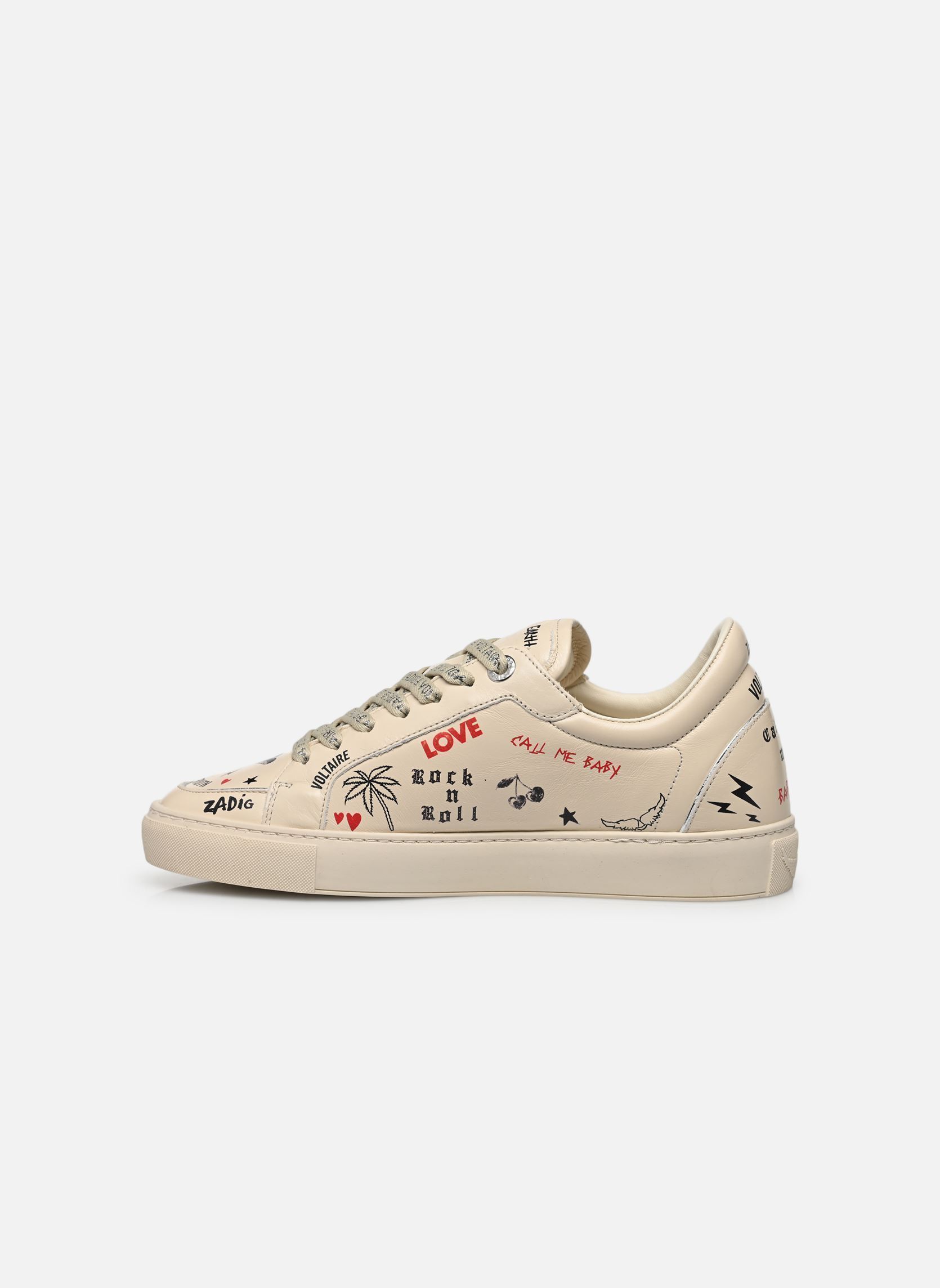 Baskets basses Fly On Love Tag femme beige Zadig & Voltaire Baskets basses Fly On Love Tag femme beige Silver