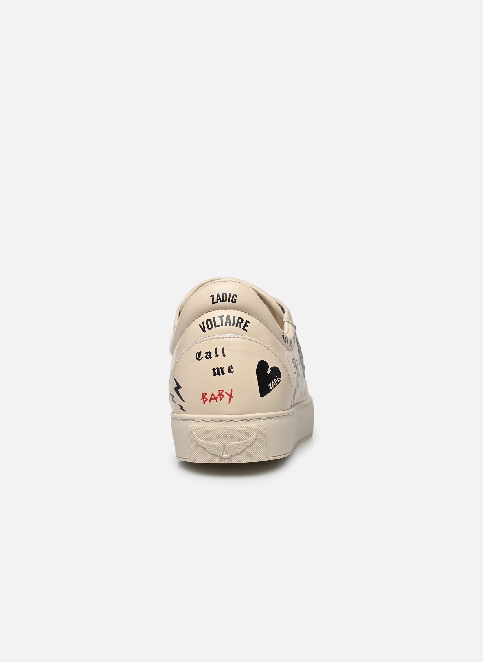 Baskets basses Fly On Love Tag femme beige Zadig & Voltaire Baskets basses Fly On Love Tag femme beige Silver