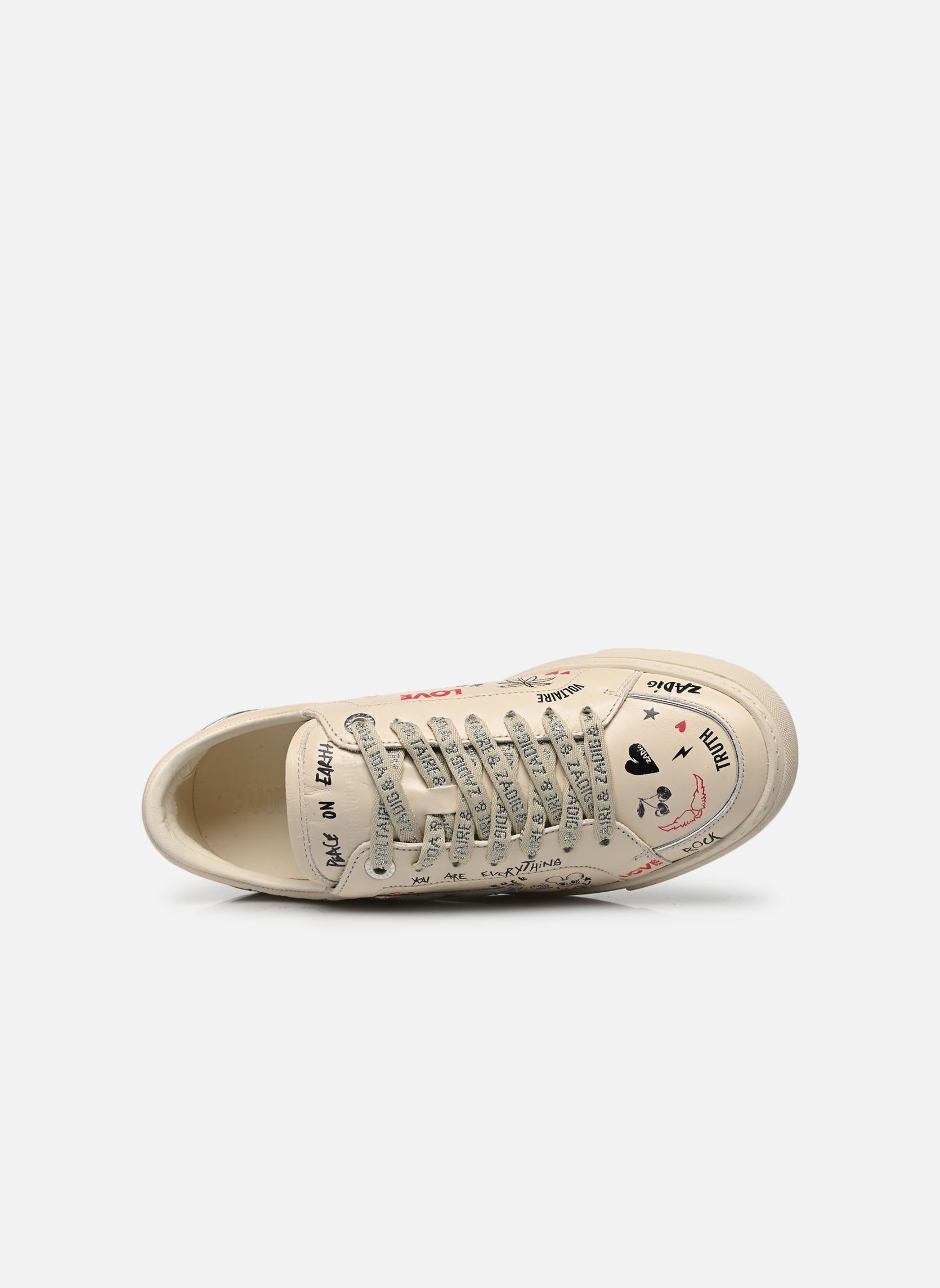 Baskets basses Fly On Love Tag femme beige Zadig & Voltaire Baskets basses Fly On Love Tag femme beige Silver