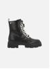 Bottines Femme - Style et armée militaire - Noir - Polyuréthane - Lacets Noir - Chaussures Bottines Femme - Style et armée militaire - Noir - Polyuréthane - Lacets Noir - Chaussures