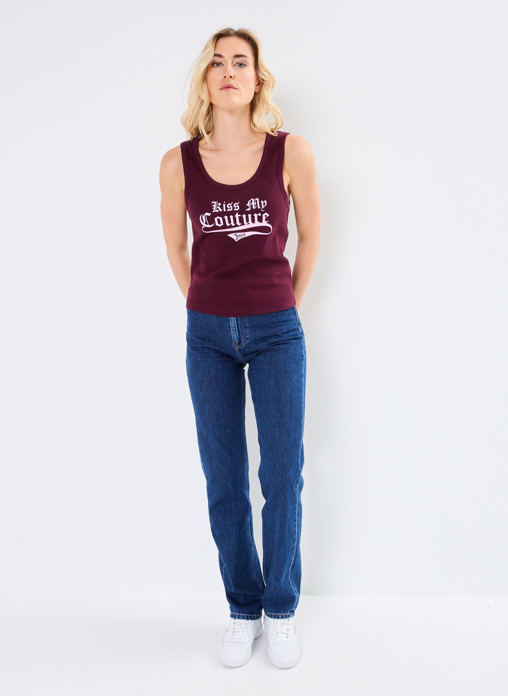 Débardeurs Kiss My Couture femme bordeaux JUICY COUTURE Débardeurs Kiss My Couture femme bordeaux WINETASTING