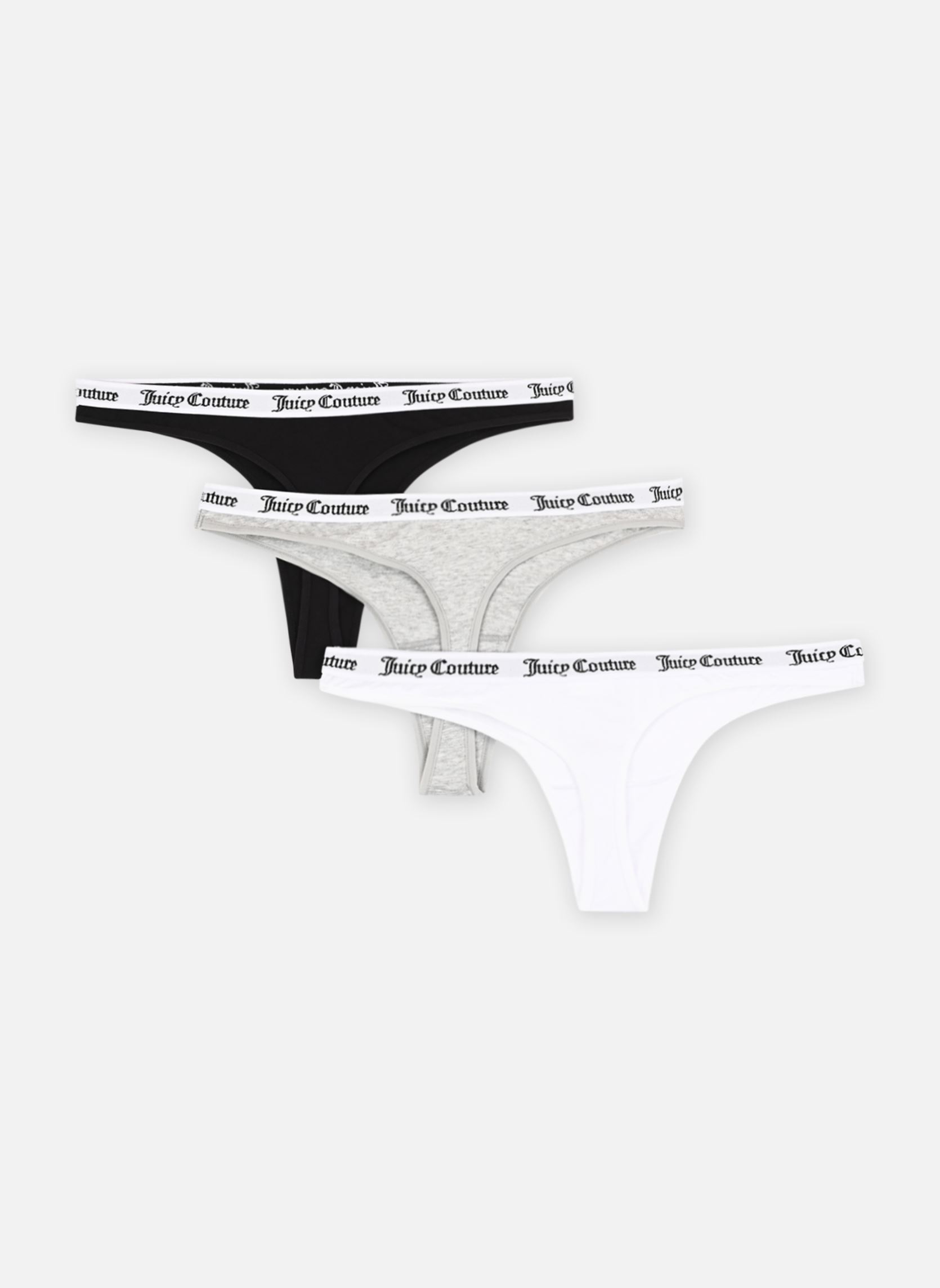 Shortys Dana Thong Pk femme noir JUICY COUTURE Shortys Dana Thong Pk femme noir MULTI-BLACK,SILVER MARL, WHITE