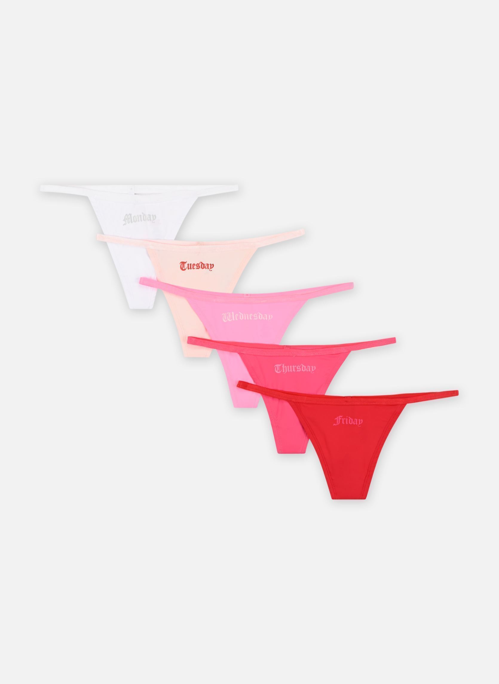 Boyshorts Mon-Fri X5 PAack dames wit JUICY COUTURE Boyshorts Mon-Fri X5 PAack dames wit MULTI- WHT,C.BLOSS,C.CANDY,R.S