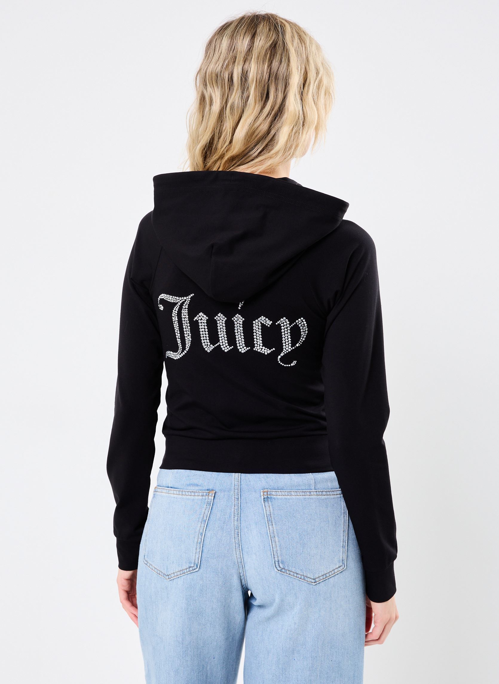 Vestes de survêtement Single Jersey Ola Hoodie femme noir JUICY COUTURE Vestes de survêtement Single Jersey Ola Hoodie femme noir BLACK