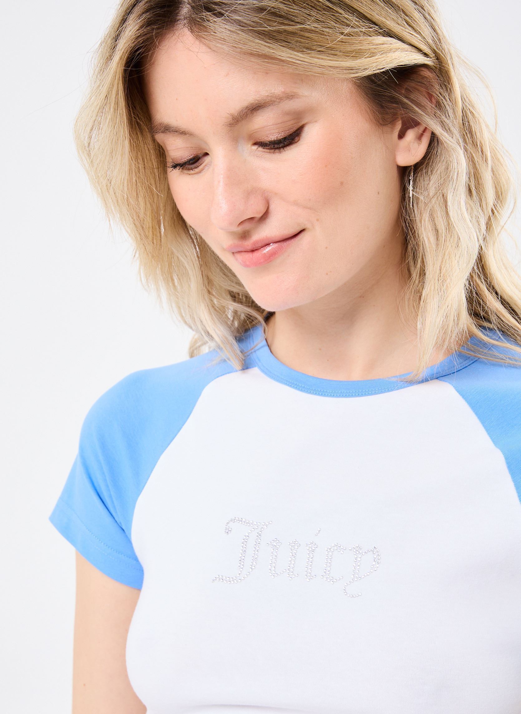Tee-shirts manches courtes Contrast Raglan Baby Tee femme blanc JUICY COUTURE Tee-shirts manches courtes Contrast Raglan Baby Tee femme blanc WHITE