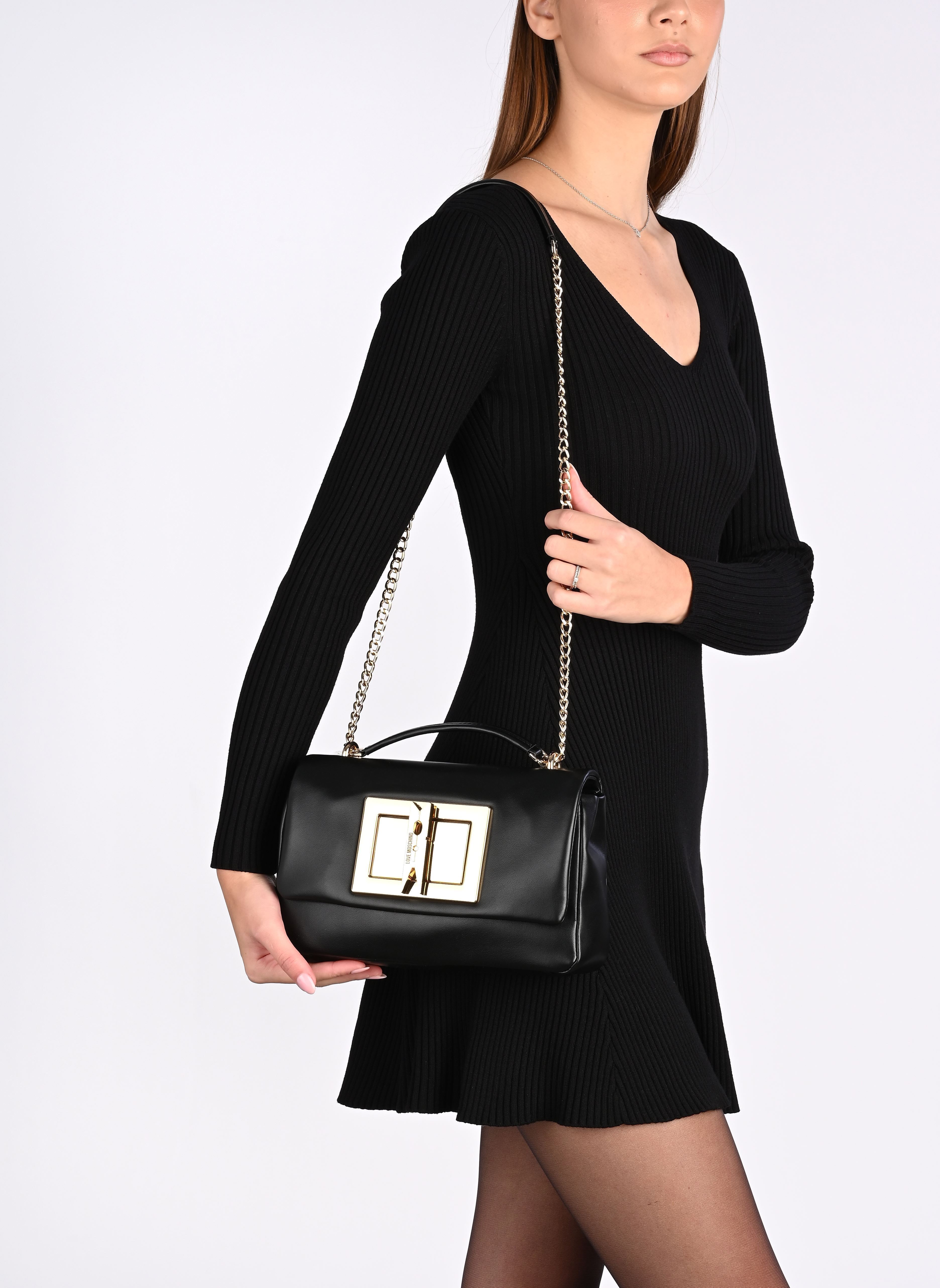 Bandolera CLOTHESPIN JC4164PP1M mujer negro Love Moschino Bandolera CLOTHESPIN JC4164PP1M mujer negro BLACK