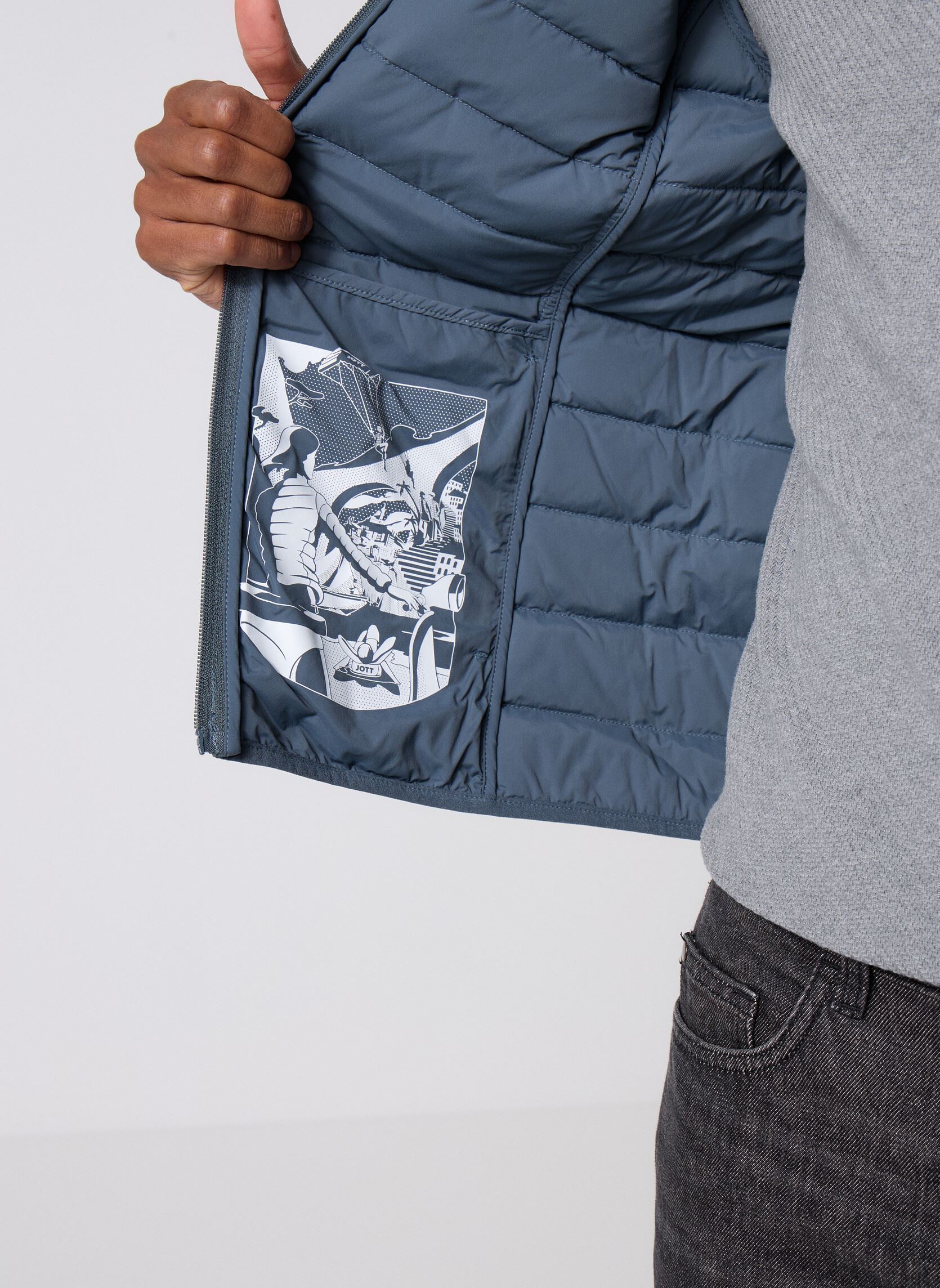 Gewatteerde jassen FRANTZ heren blauw JOTT Gewatteerde jassen FRANTZ heren blauw BLUESTONE