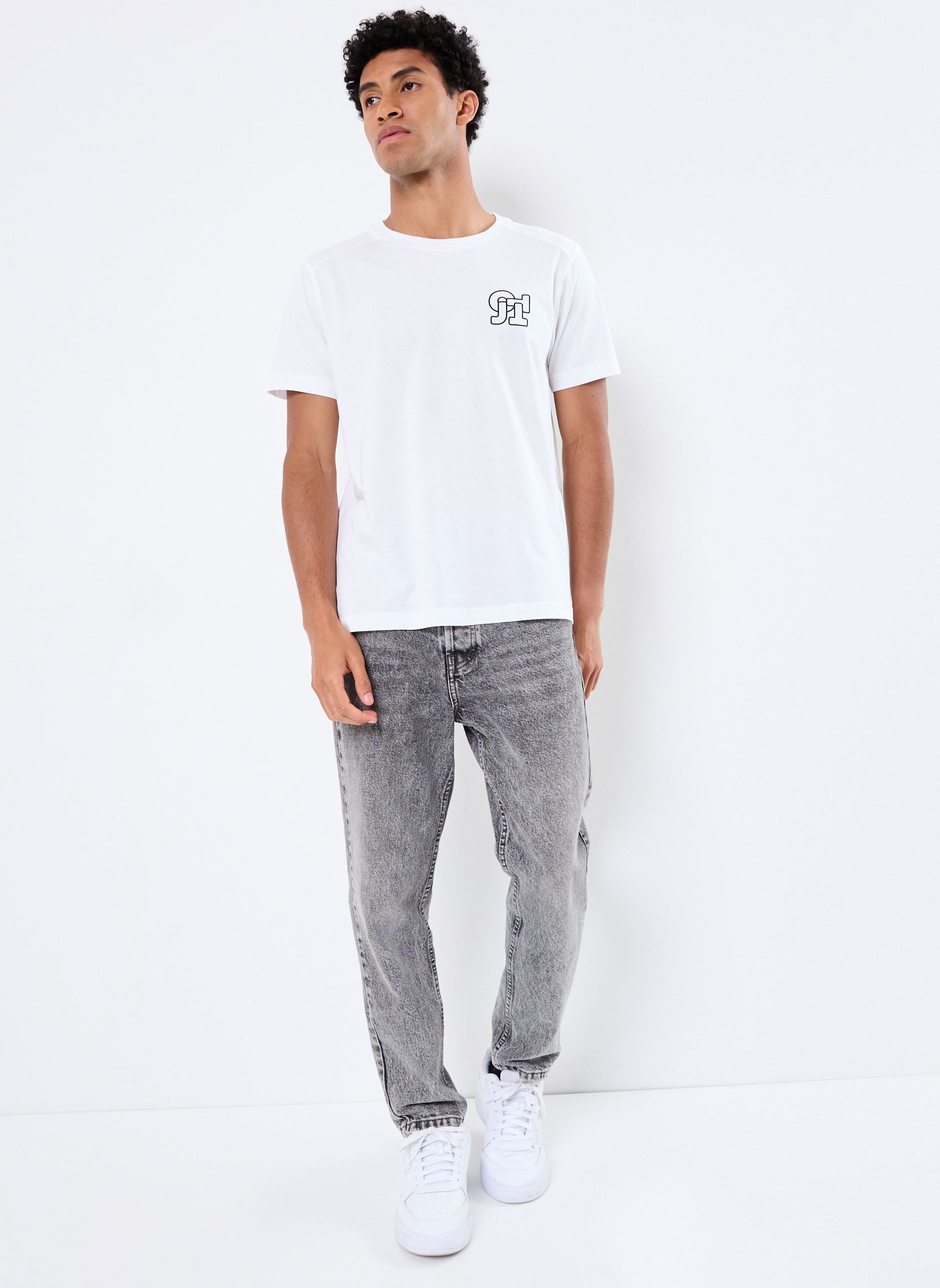 T-shirts met korte mouwen PEDRO MONO heren wit JOTT T-shirts met korte mouwen PEDRO MONO heren wit WHITE