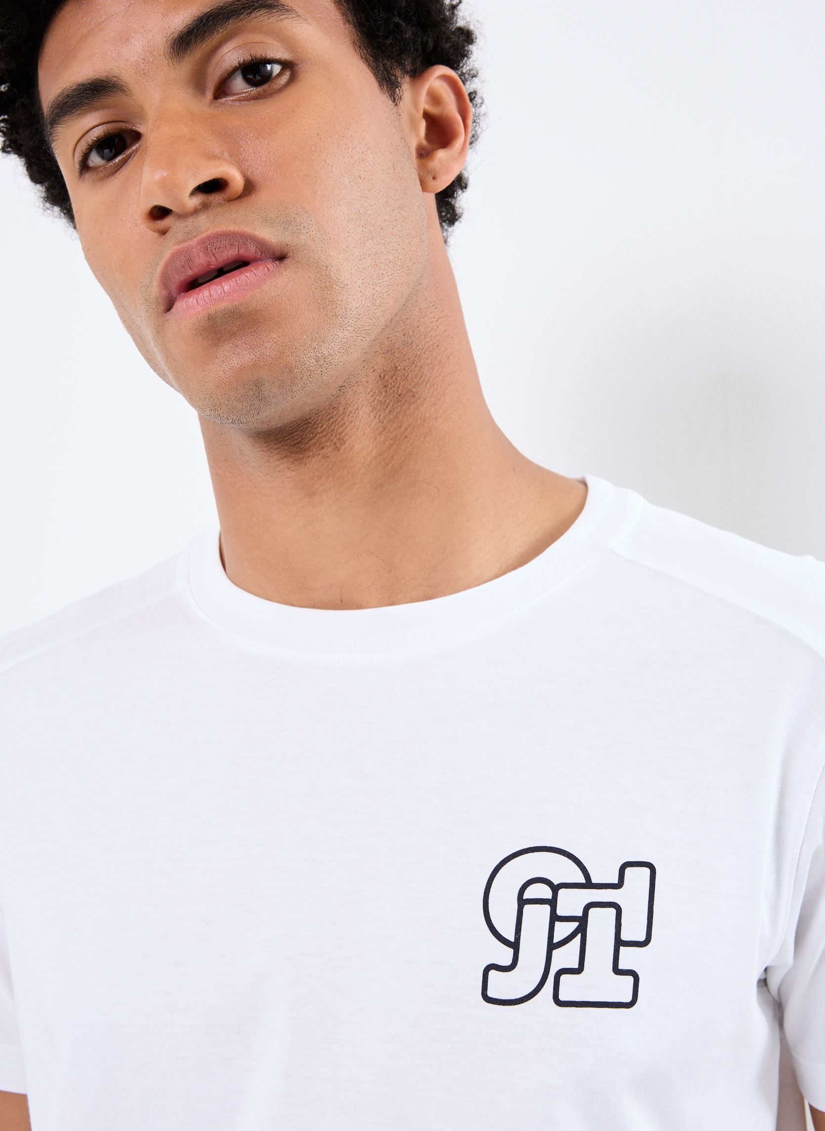 T-shirts met korte mouwen PEDRO MONO heren wit JOTT T-shirts met korte mouwen PEDRO MONO heren wit WHITE
