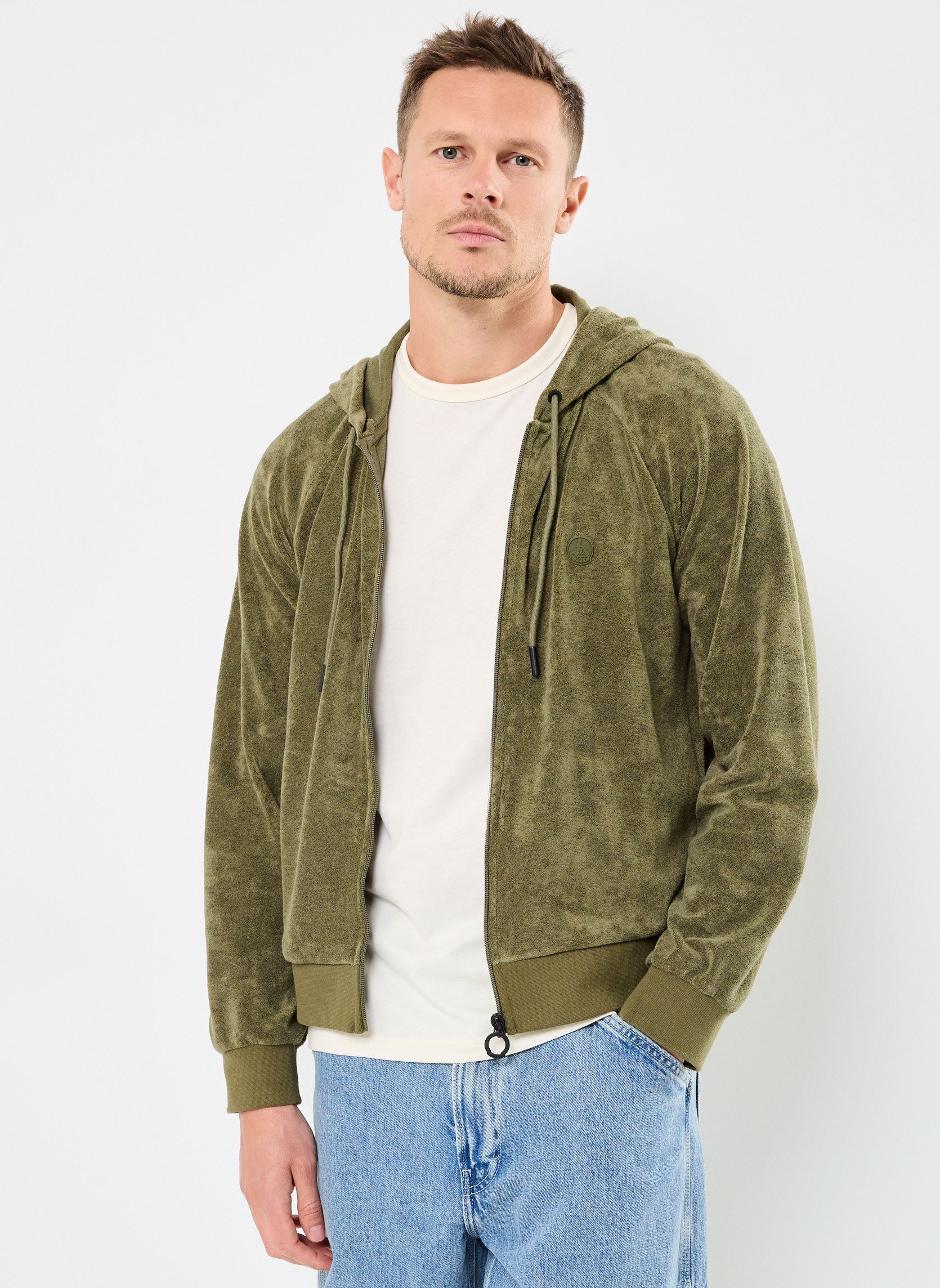 Sweaters met rits MOJAVE heren groen JOTT Sweaters met rits MOJAVE heren groen ARMY