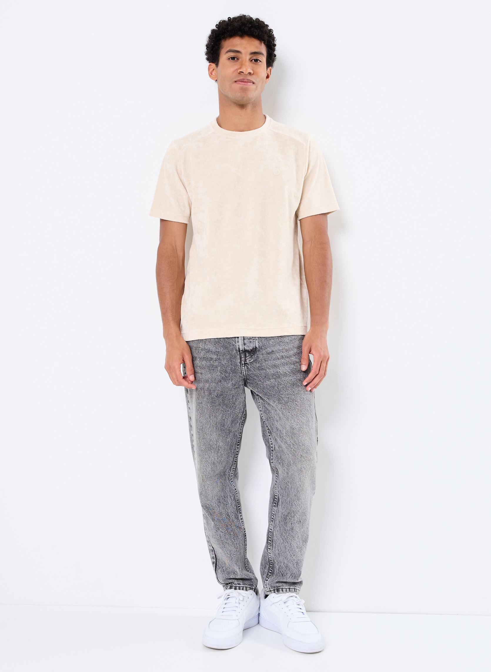 Tee-shirts manches courtes ALI homme beige JOTT Tee-shirts manches courtes ALI homme beige BLEACHED SAND