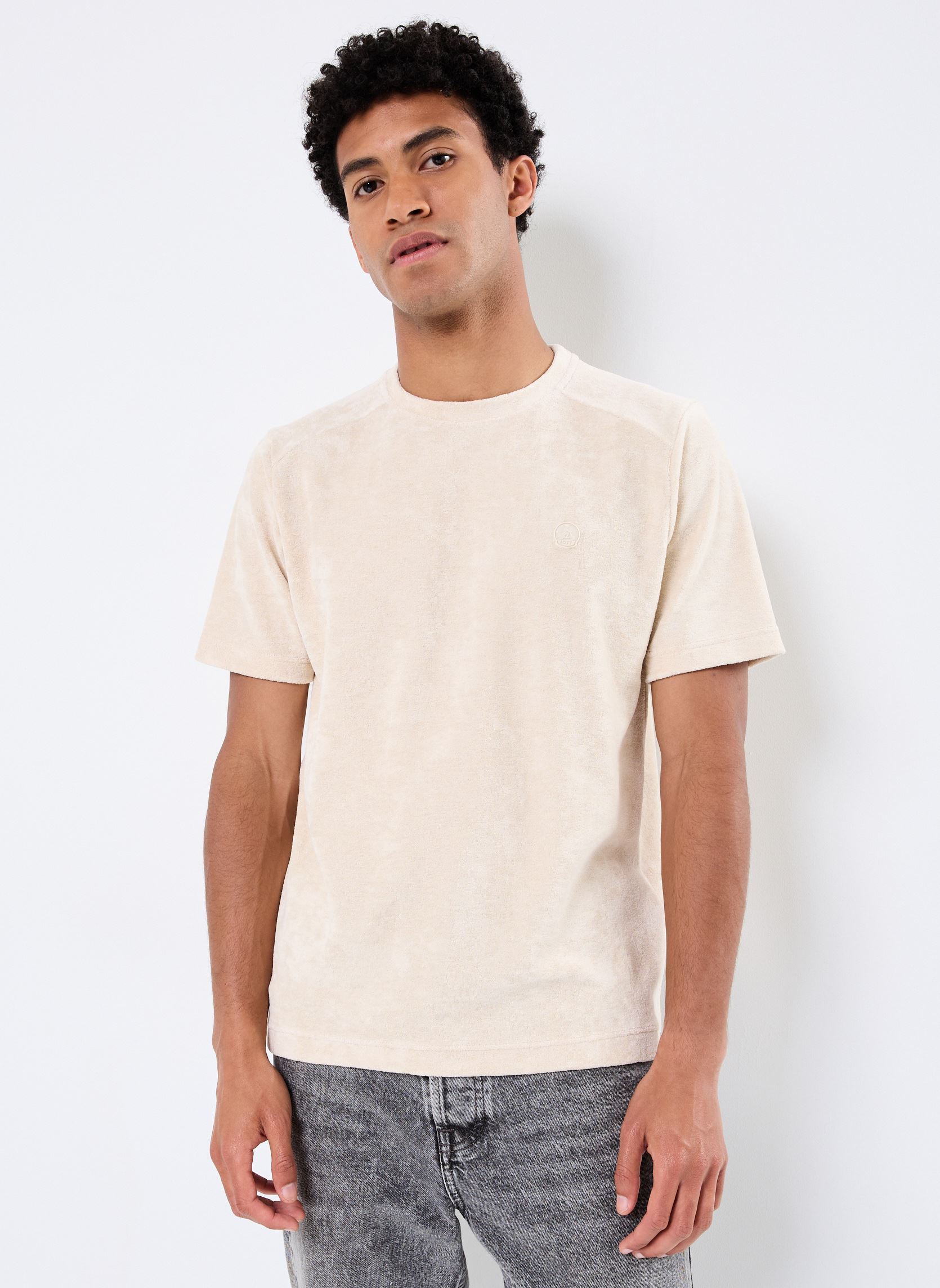 Tee-shirts manches courtes ALI homme beige JOTT Tee-shirts manches courtes ALI homme beige BLEACHED SAND