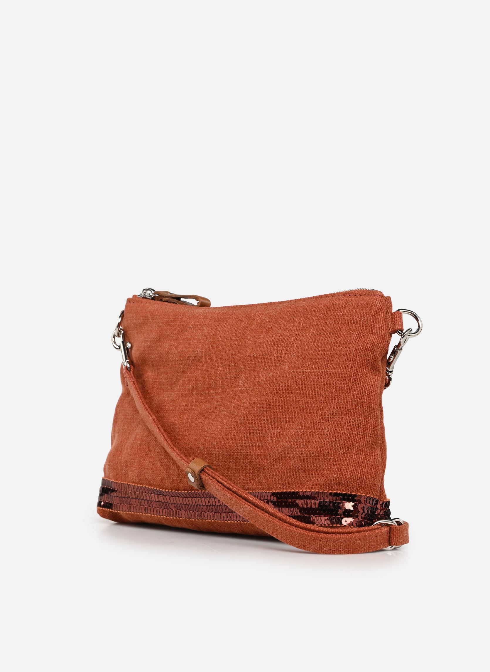 Pochettes Pochette Epaule Lin femme orange Vanessa Bruno Pochettes Pochette Epaule Lin femme orange BRIQUE