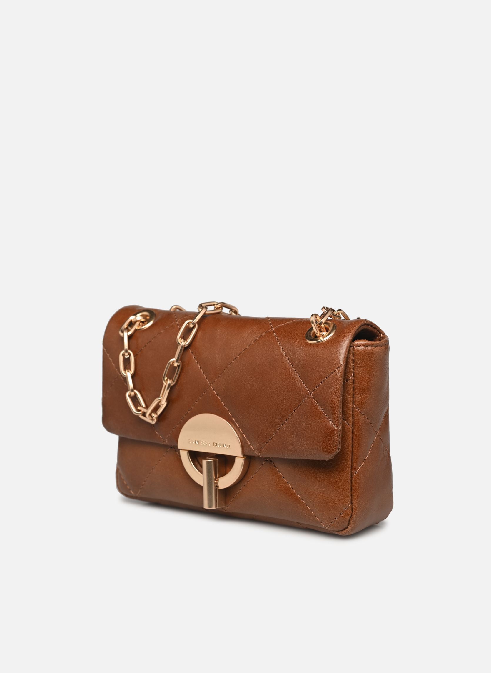 Sacs bandoulière Nano moon en cuir matelassé femme marron Vanessa Bruno Sacs bandoulière Nano moon en cuir matelassé femme marron HAVANE