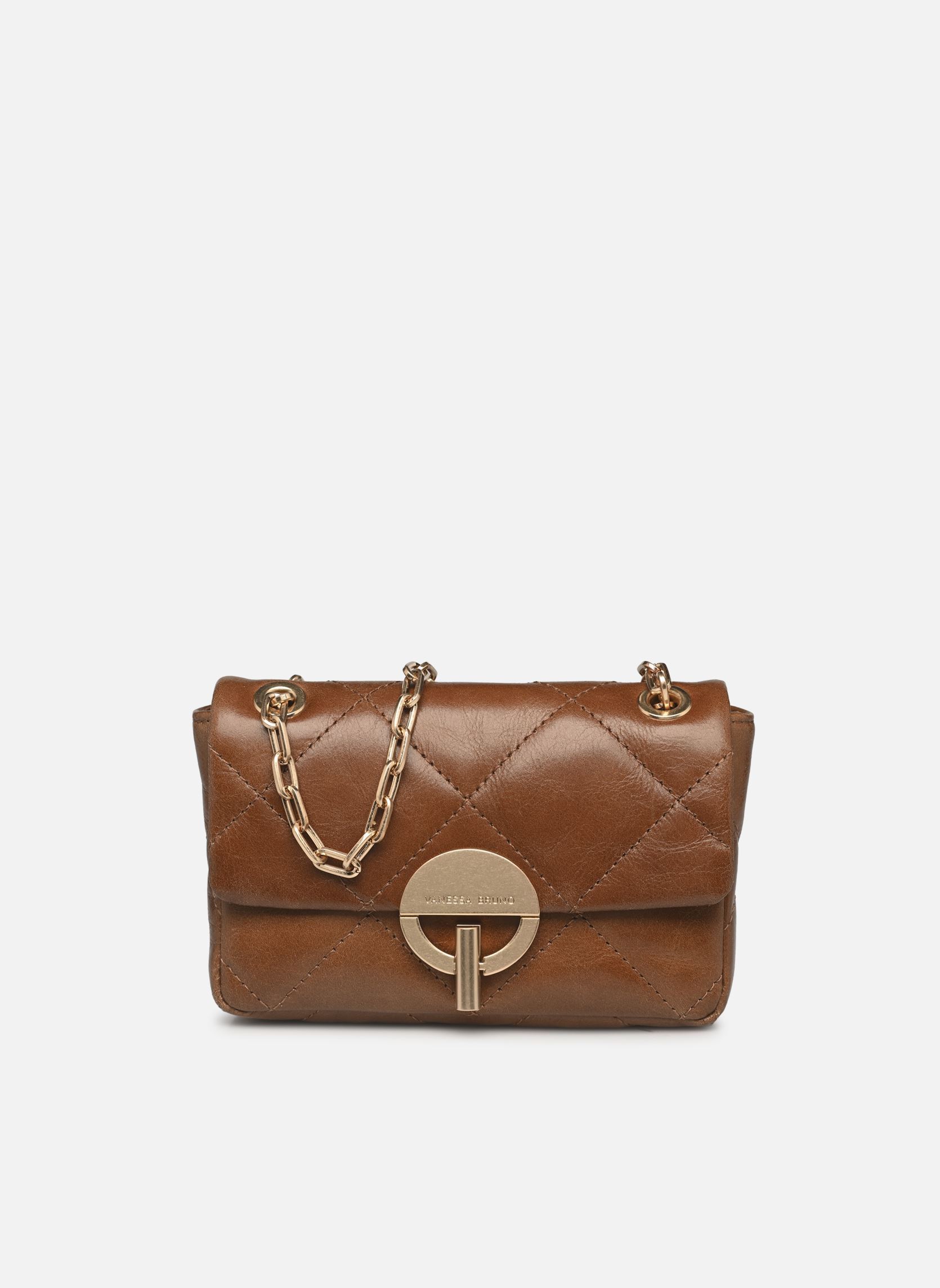 Sacs bandoulière Nano moon en cuir matelassé femme marron Vanessa Bruno Sacs bandoulière Nano moon en cuir matelassé femme marron HAVANE