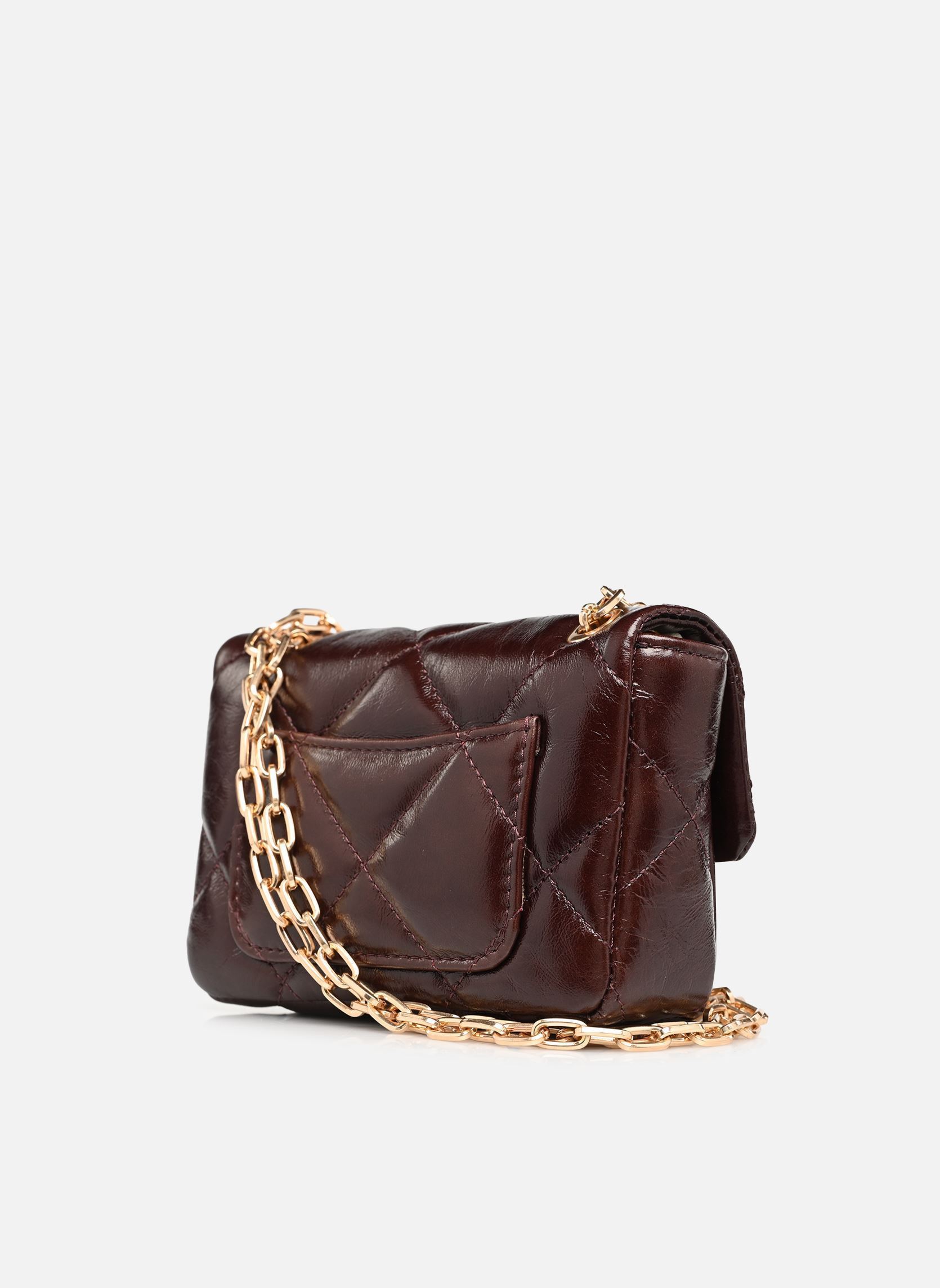Umhängetaschen Nano moon en cuir matelassé damen braun Vanessa Bruno Umhängetaschen Nano moon en cuir matelassé damen braun CHOCOLAT