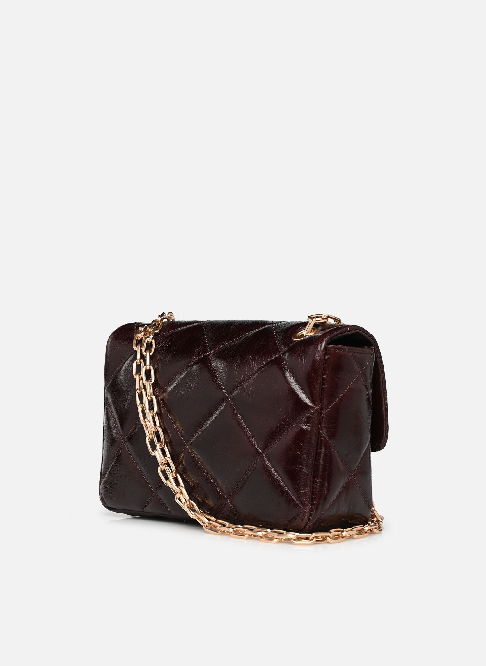 Schoudertassen Moon Moyen en Cuir Matelassé dames bruin Vanessa Bruno Schoudertassen Moon Moyen en Cuir Matelassé dames bruin CHOCOLAT