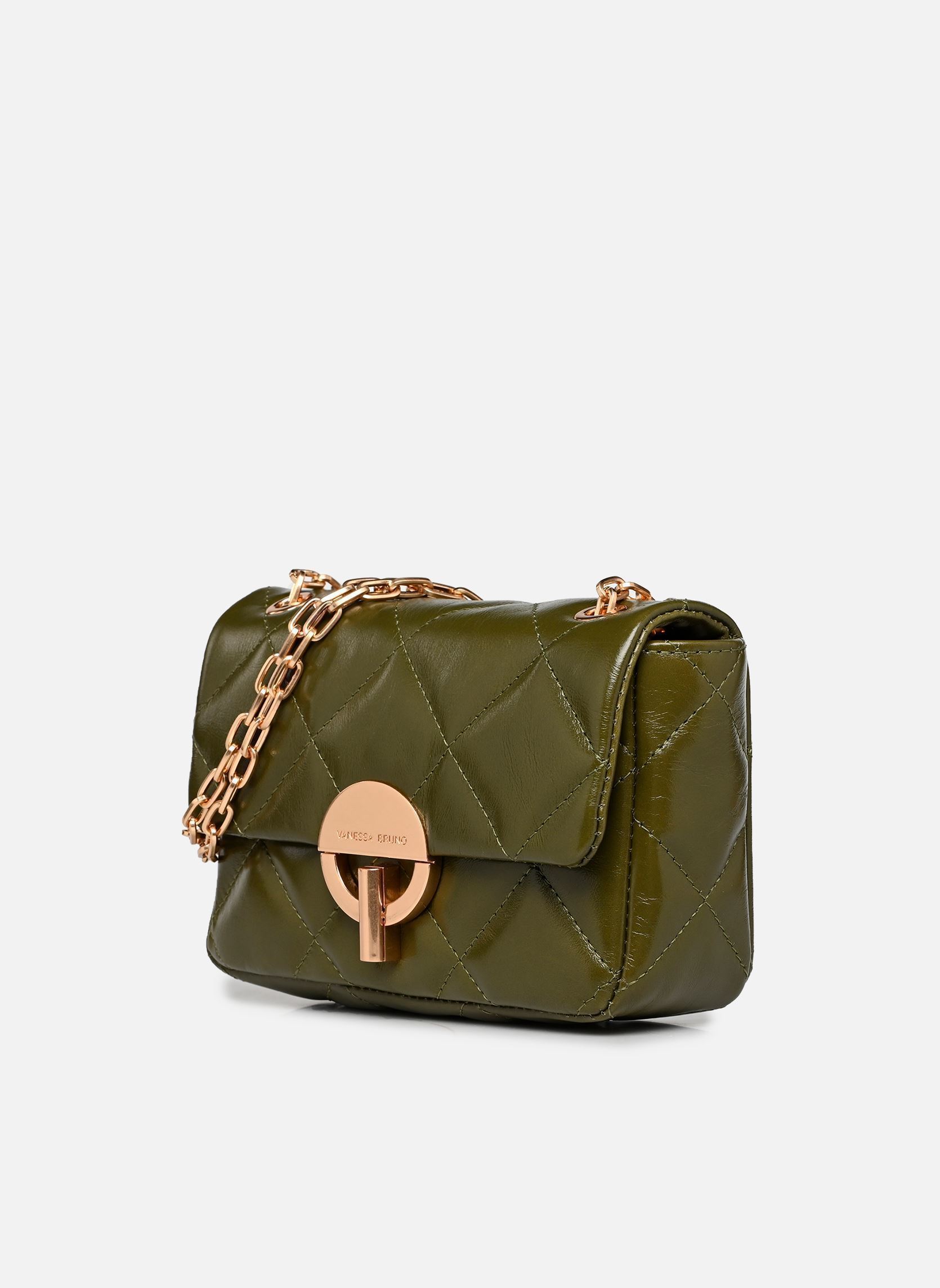 Sacs bandoulière Moon Moyen en Cuir Matelassé femme vert Vanessa Bruno Sacs bandoulière Moon Moyen en Cuir Matelassé femme vert SAUGE