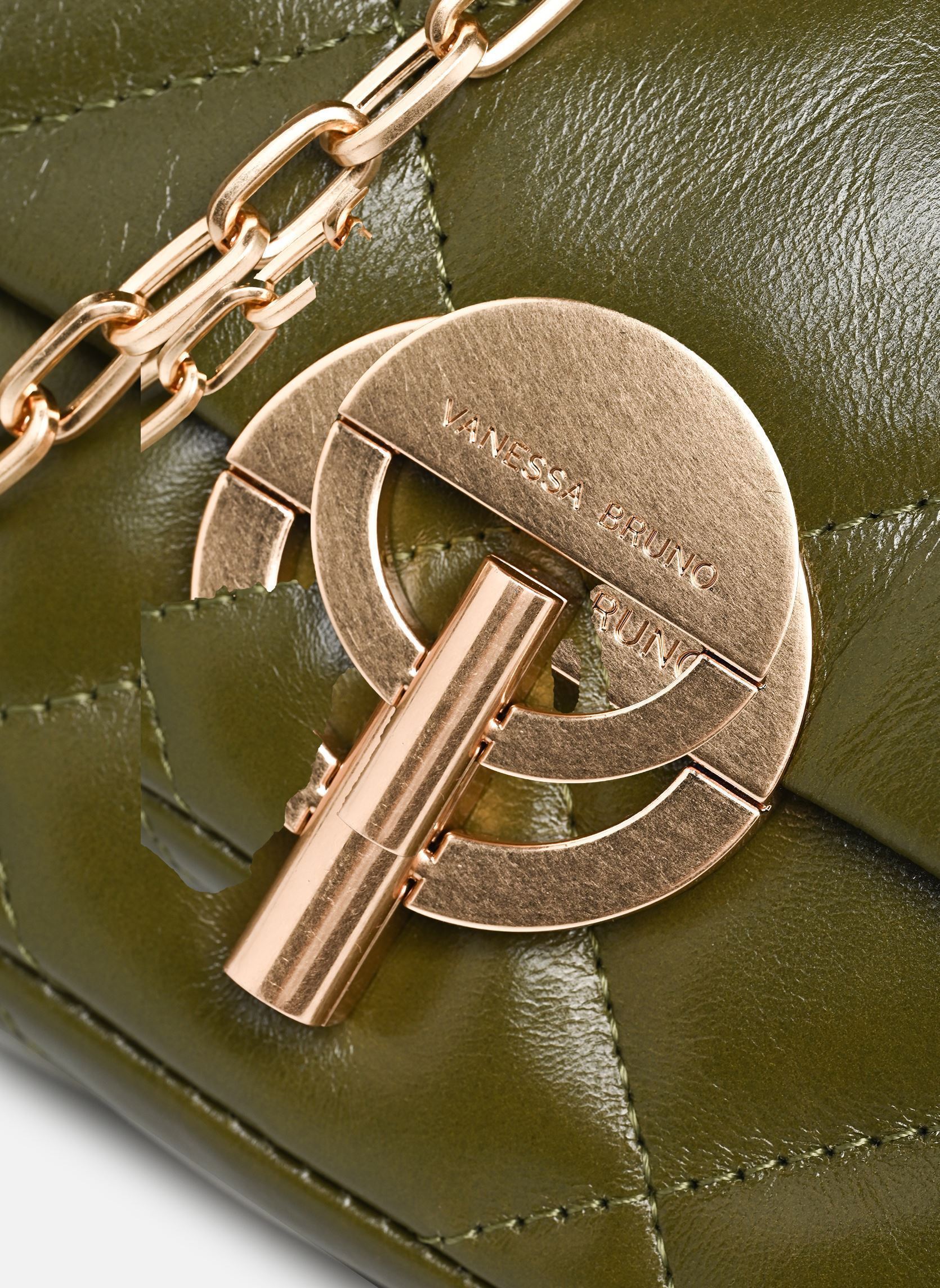 Sacs bandoulière Moon Moyen en Cuir Matelassé femme vert Vanessa Bruno Sacs bandoulière Moon Moyen en Cuir Matelassé femme vert SAUGE
