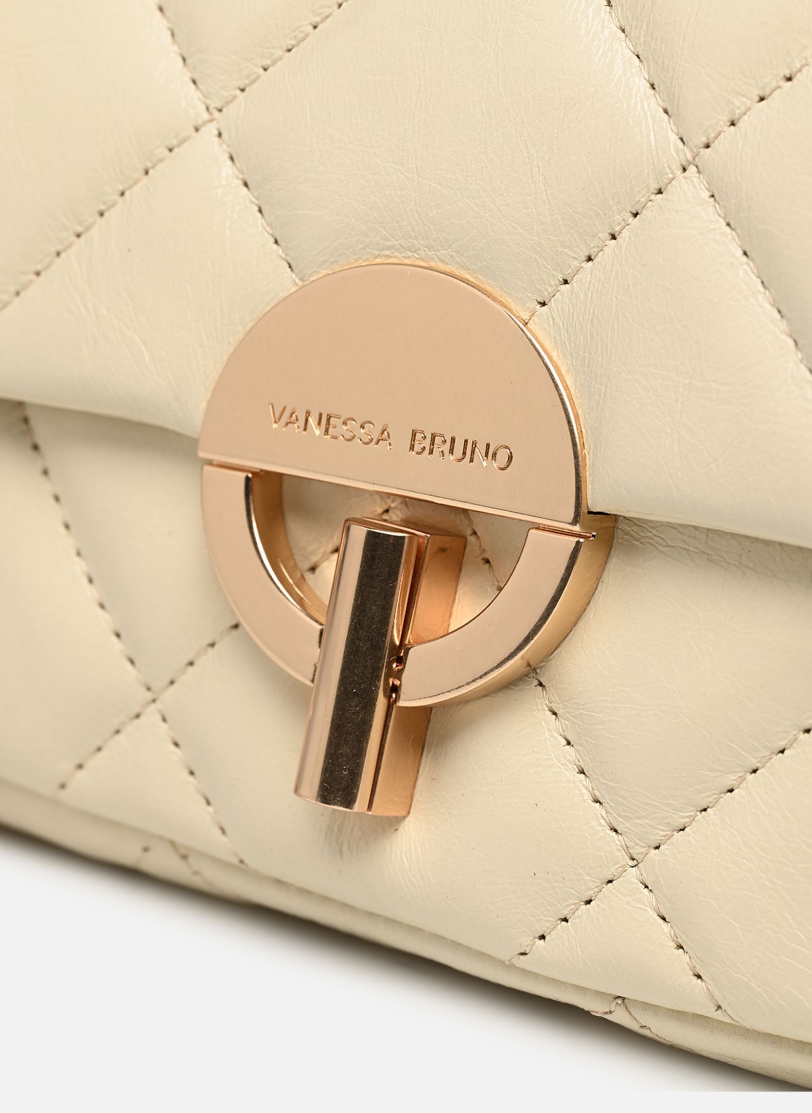 Schoudertassen Moon Moyen en Cuir Matelassé dames beige Vanessa Bruno Schoudertassen Moon Moyen en Cuir Matelassé dames beige FICELLE