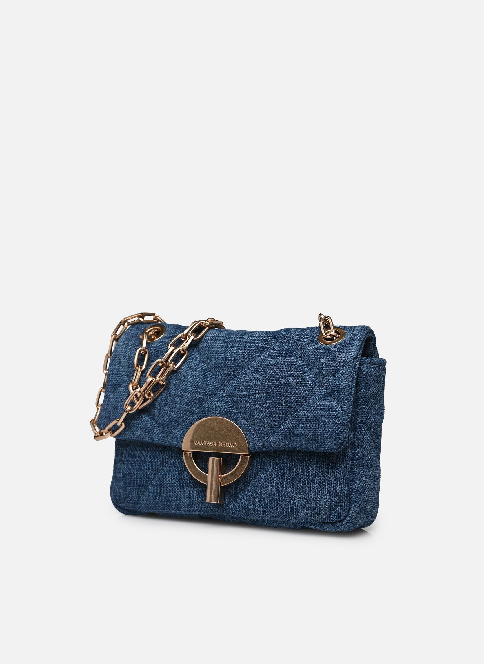 Sacs bandoulière Nano Moon en Tissu Lin femme bleu Vanessa Bruno Sacs bandoulière Nano Moon en Tissu Lin femme bleu INDIGO