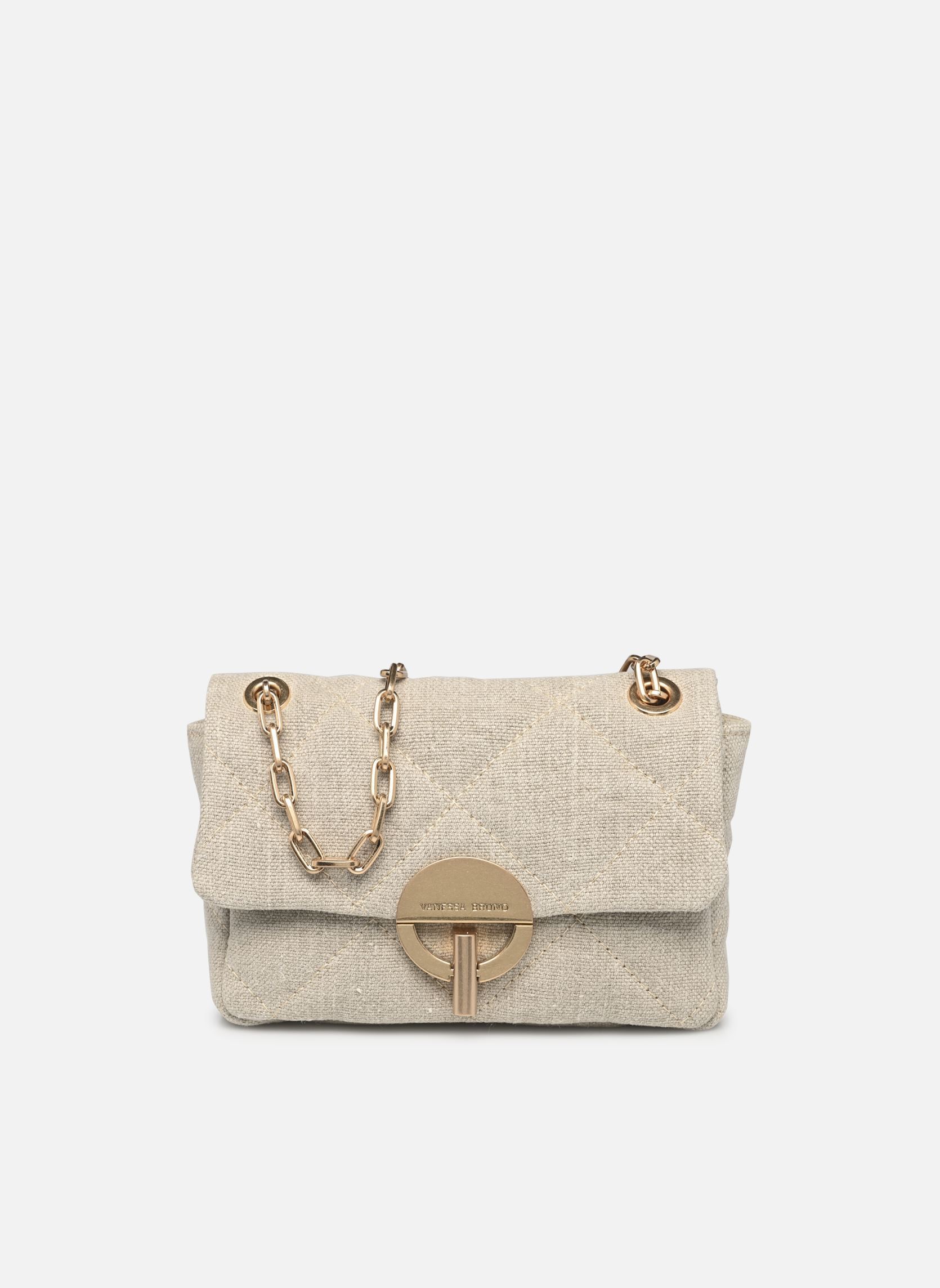 Umhängetaschen Nano Moon en Tissu Lin damen beige Vanessa Bruno Umhängetaschen Nano Moon en Tissu Lin damen beige SABLE