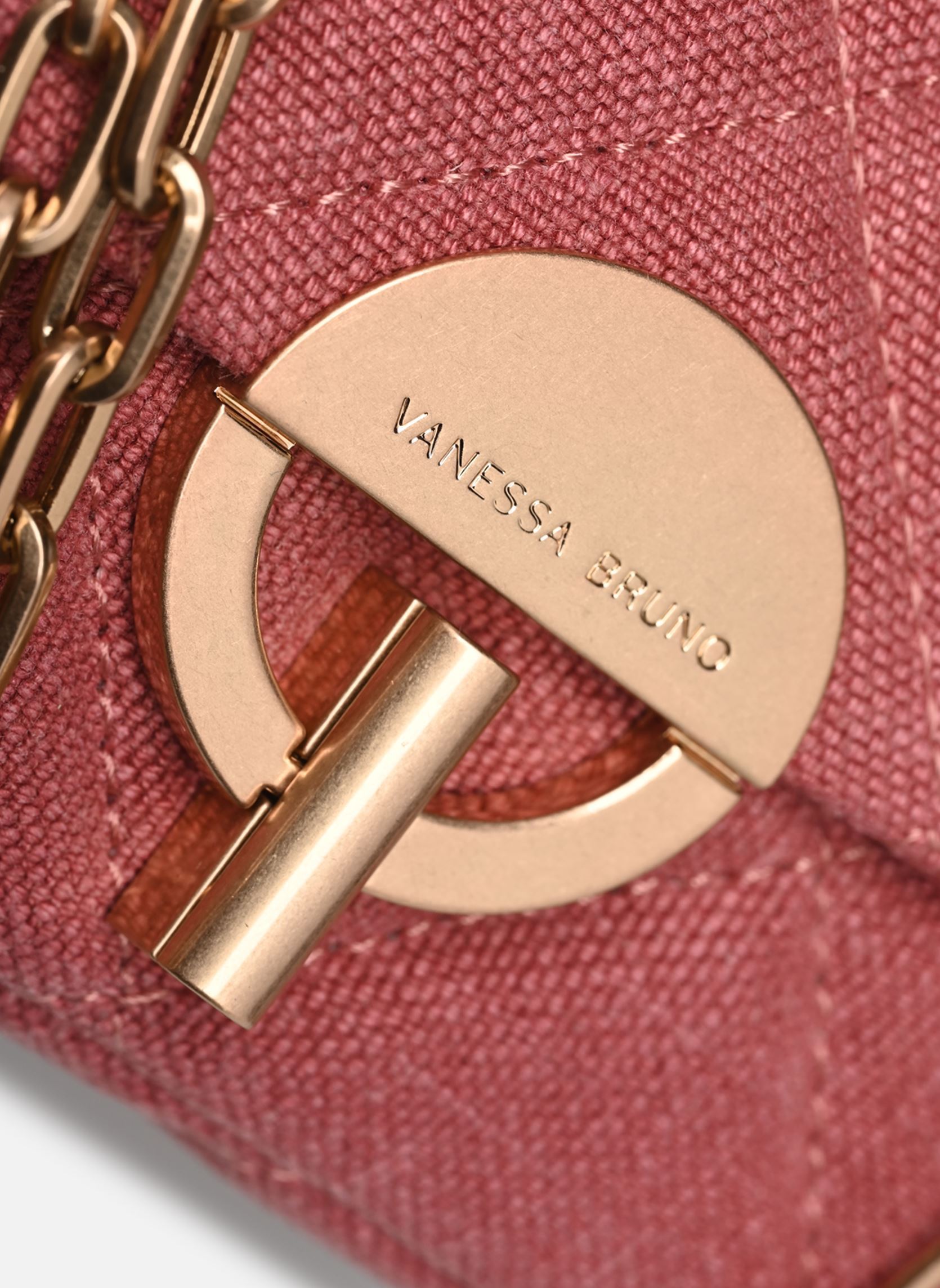 Umhängetaschen Nano Moon en Tissu Lin damen rosa Vanessa Bruno Umhängetaschen Nano Moon en Tissu Lin damen rosa GRENAT