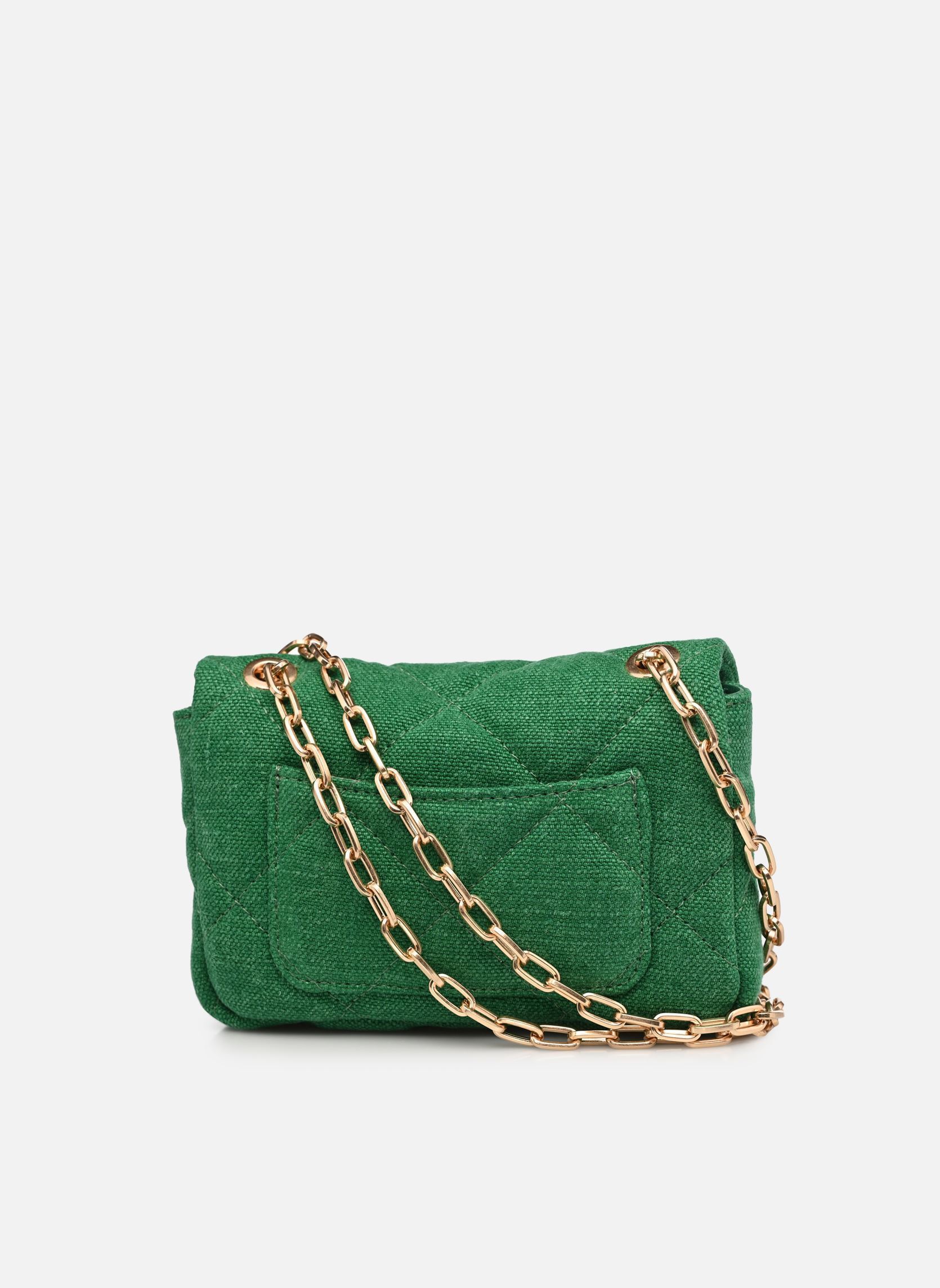 Umhängetaschen Nano Moon en Tissu Lin damen grün Vanessa Bruno Umhängetaschen Nano Moon en Tissu Lin damen grün GAZON