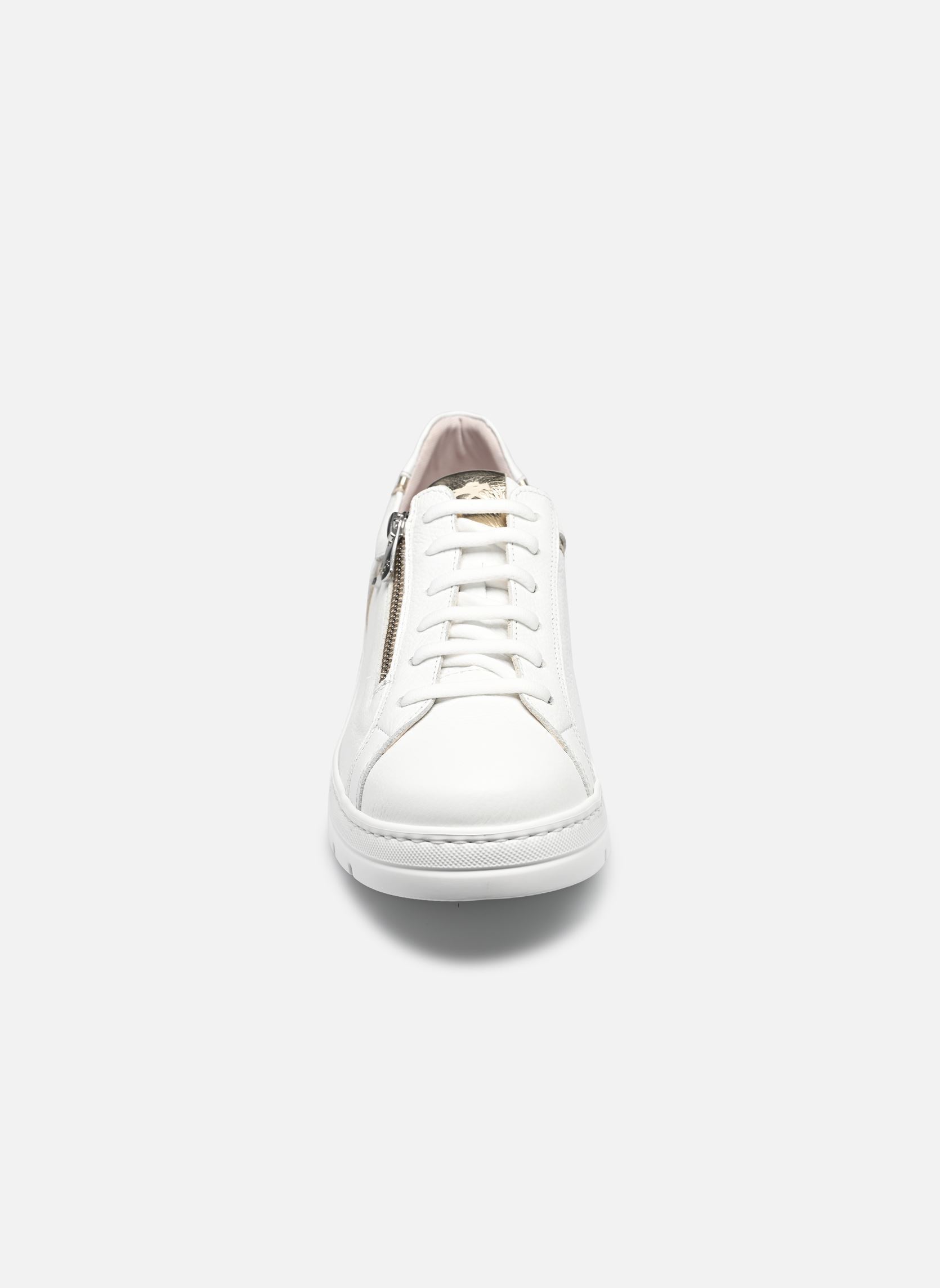 Baskets compensées POMPAS F2204 femme blanc Fluchos Baskets compensées POMPAS F2204 femme blanc INDIOS LAMINADO BLANCO PLATINO