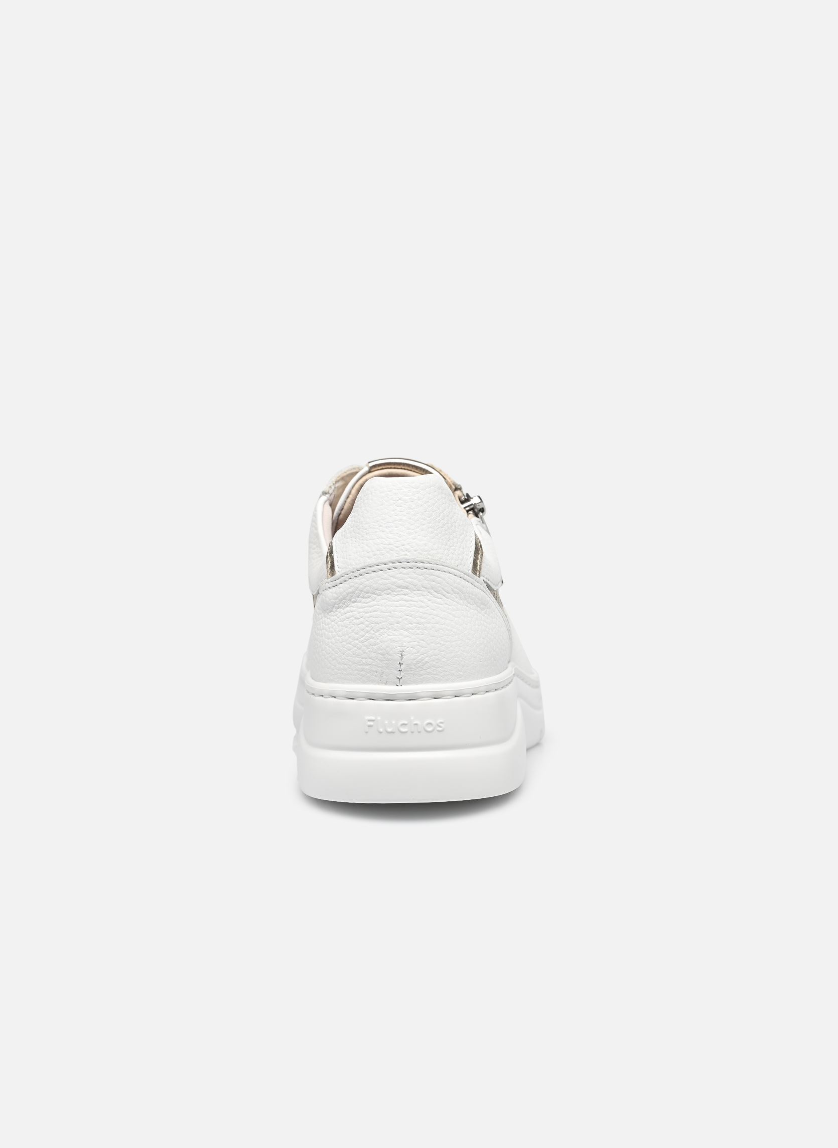 Baskets compensées POMPAS F2204 femme blanc Fluchos Baskets compensées POMPAS F2204 femme blanc INDIOS LAMINADO BLANCO PLATINO
