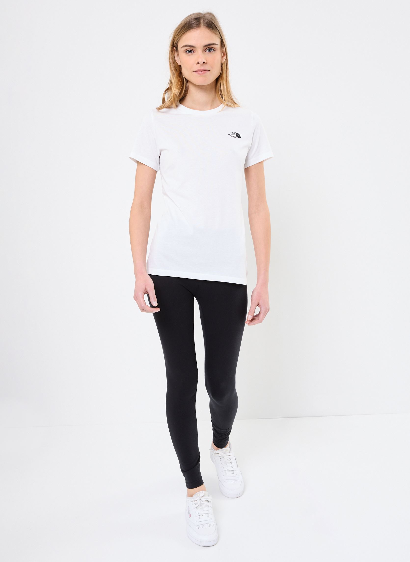 T-shirt a maniche corte W S/S SIMPLE DOME SLIM TEE donna bianco The North Face T-shirt a maniche corte W S/S SIMPLE DOME SLIM TEE donna bianco TNF WHITE