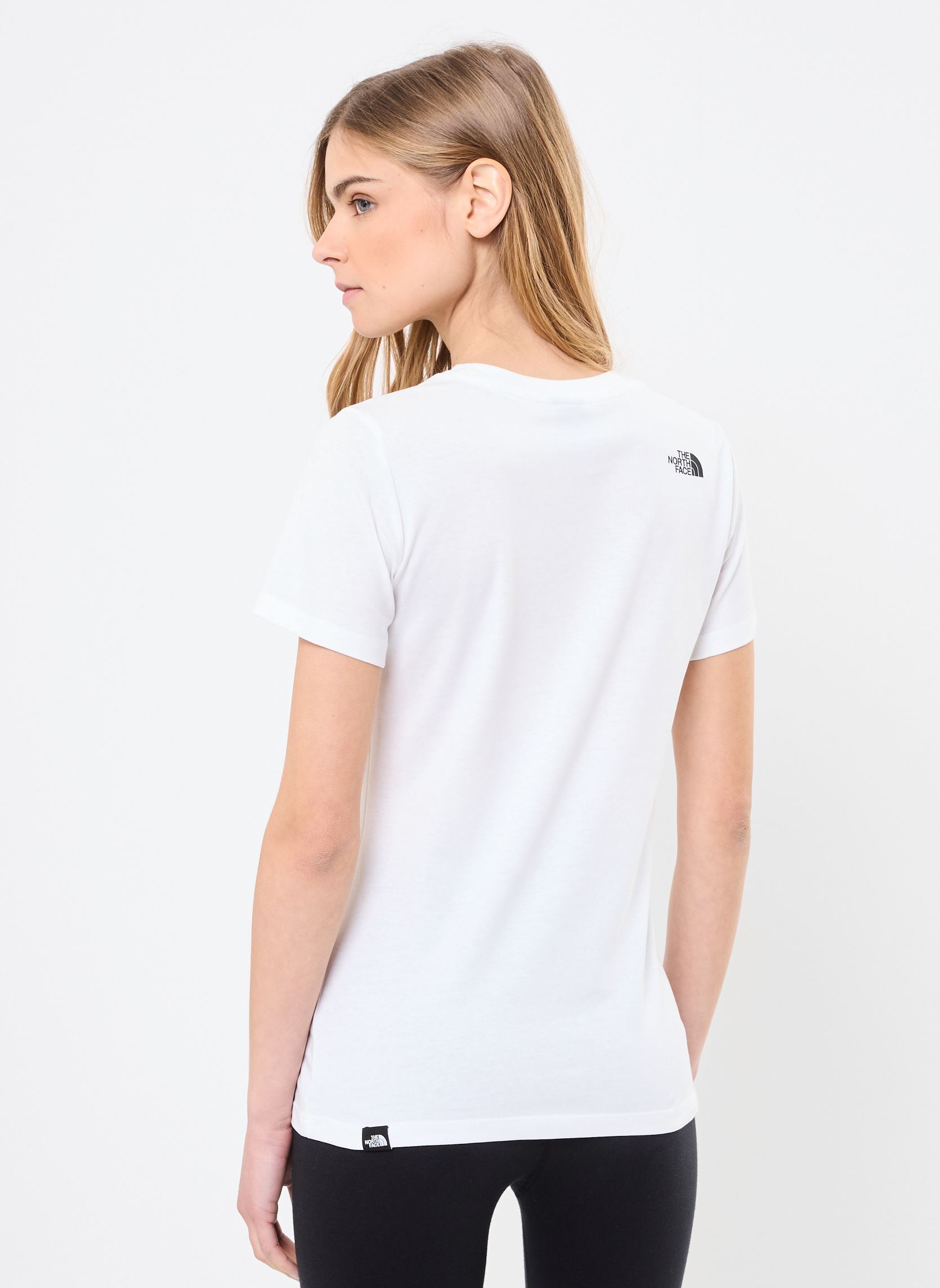 T-shirt a maniche corte W S/S SIMPLE DOME SLIM TEE donna bianco The North Face T-shirt a maniche corte W S/S SIMPLE DOME SLIM TEE donna bianco TNF WHITE