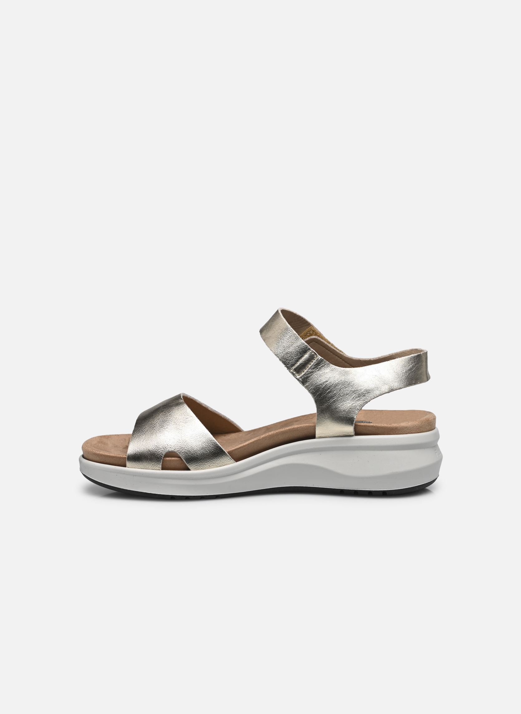 Sandalias y plataformas de cuña YAGON F1475 mujer oro y bronce Fluchos Sandalias y plataformas de cuña YAGON F1475 mujer oro y bronce LAMINADO PLATINO