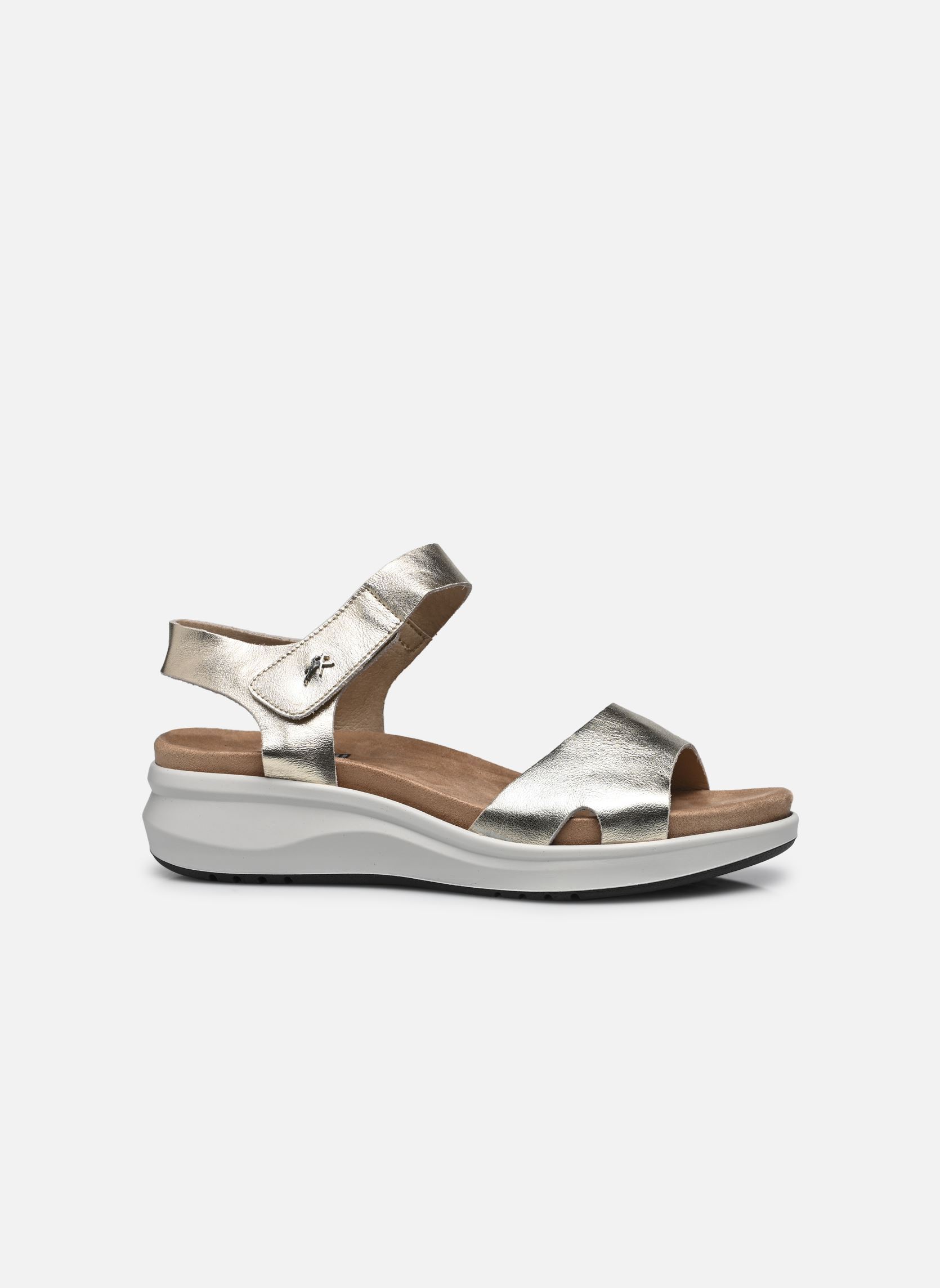 Sandalias y plataformas de cuña YAGON F1475 mujer oro y bronce Fluchos Sandalias y plataformas de cuña YAGON F1475 mujer oro y bronce LAMINADO PLATINO