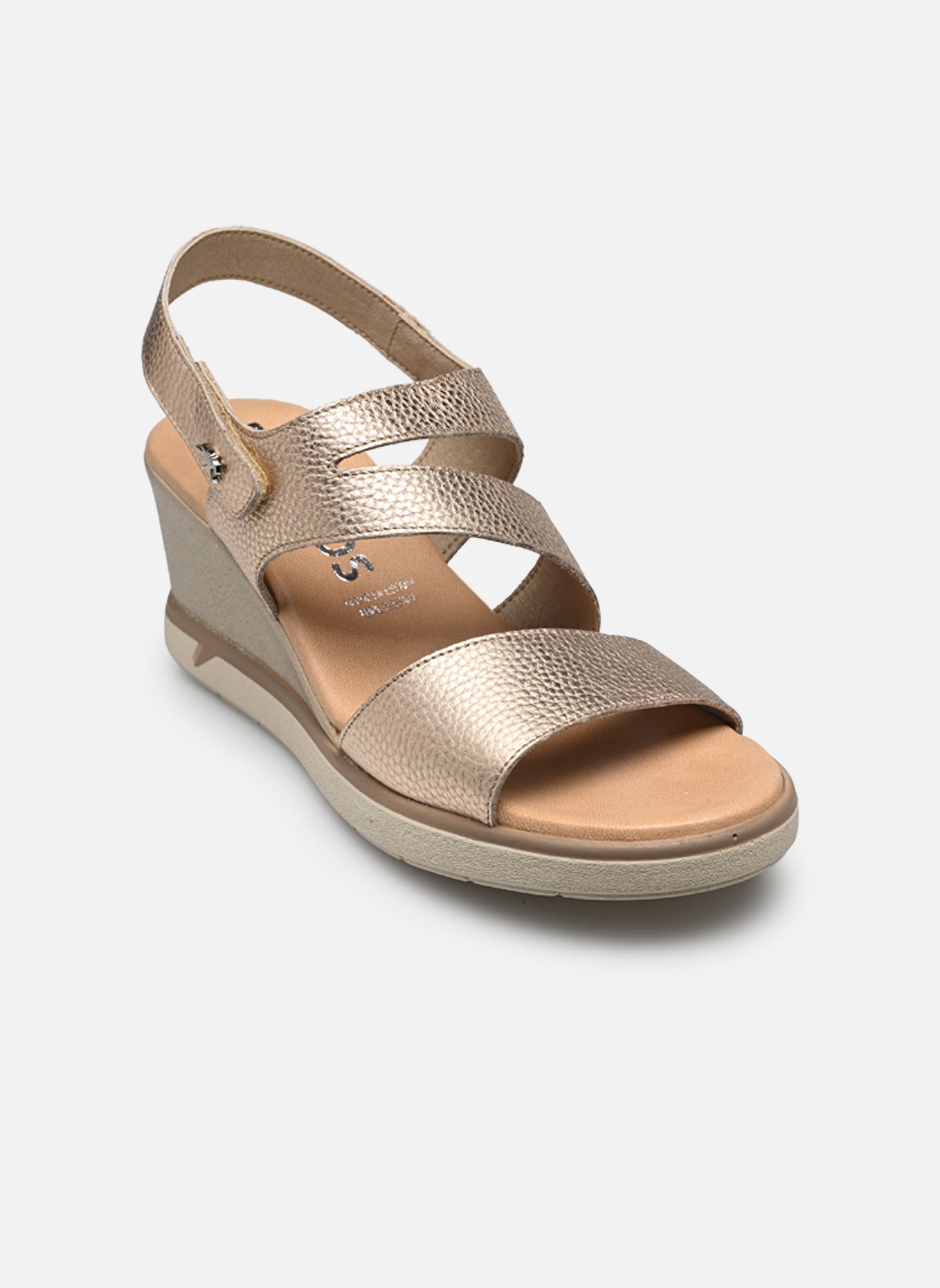 Sandali con zeppa e plateau SMASH F1973 donna oro e bronzo Fluchos Sandali con zeppa e plateau SMASH F1973 donna oro e bronzo ALUMIN PLATINO