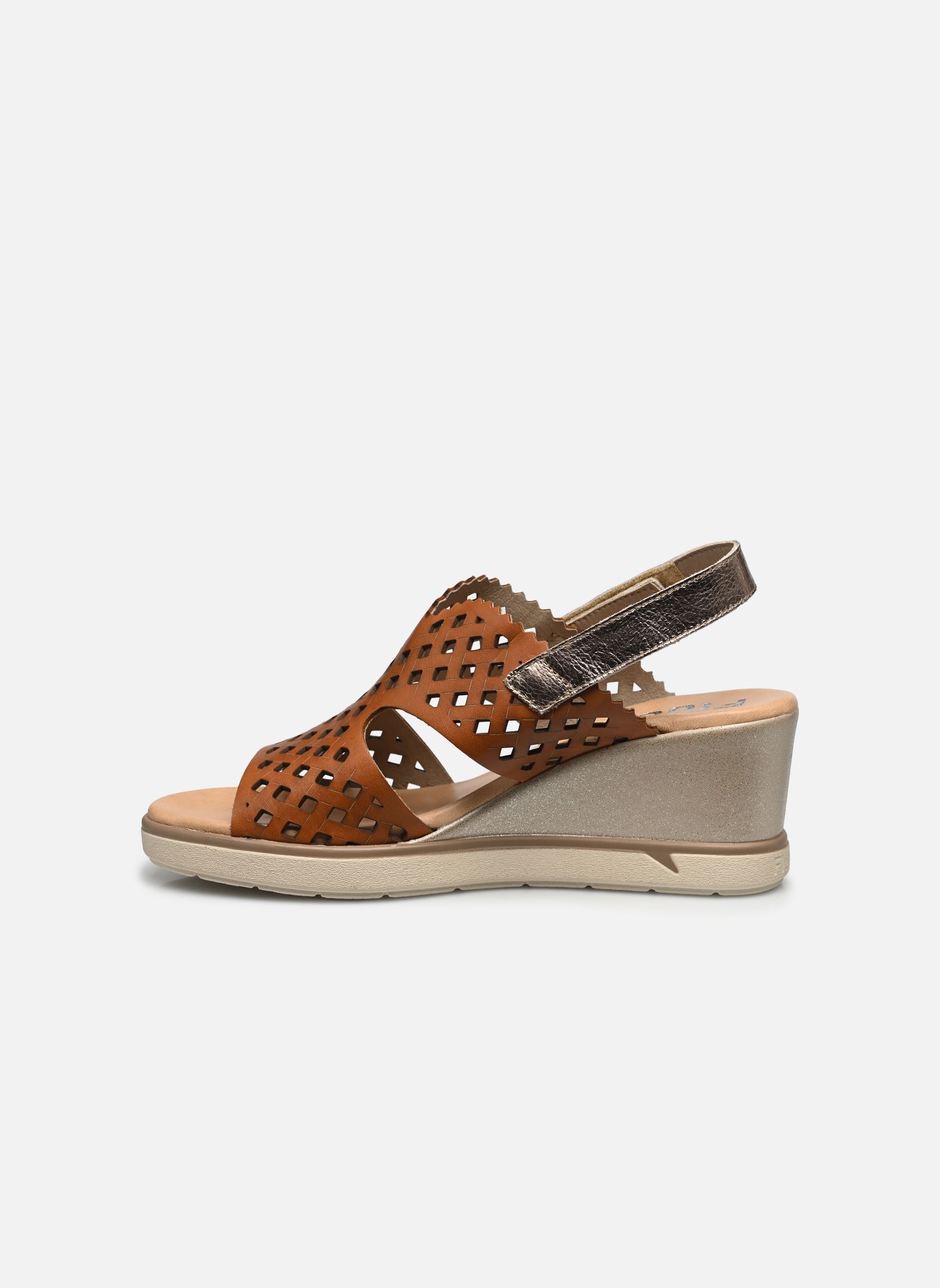 Sandali con zeppa e plateau SMASH F1972 donna marrone Fluchos Sandali con zeppa e plateau SMASH F1972 donna marrone TIBET LAMINADO CUERO CAVA