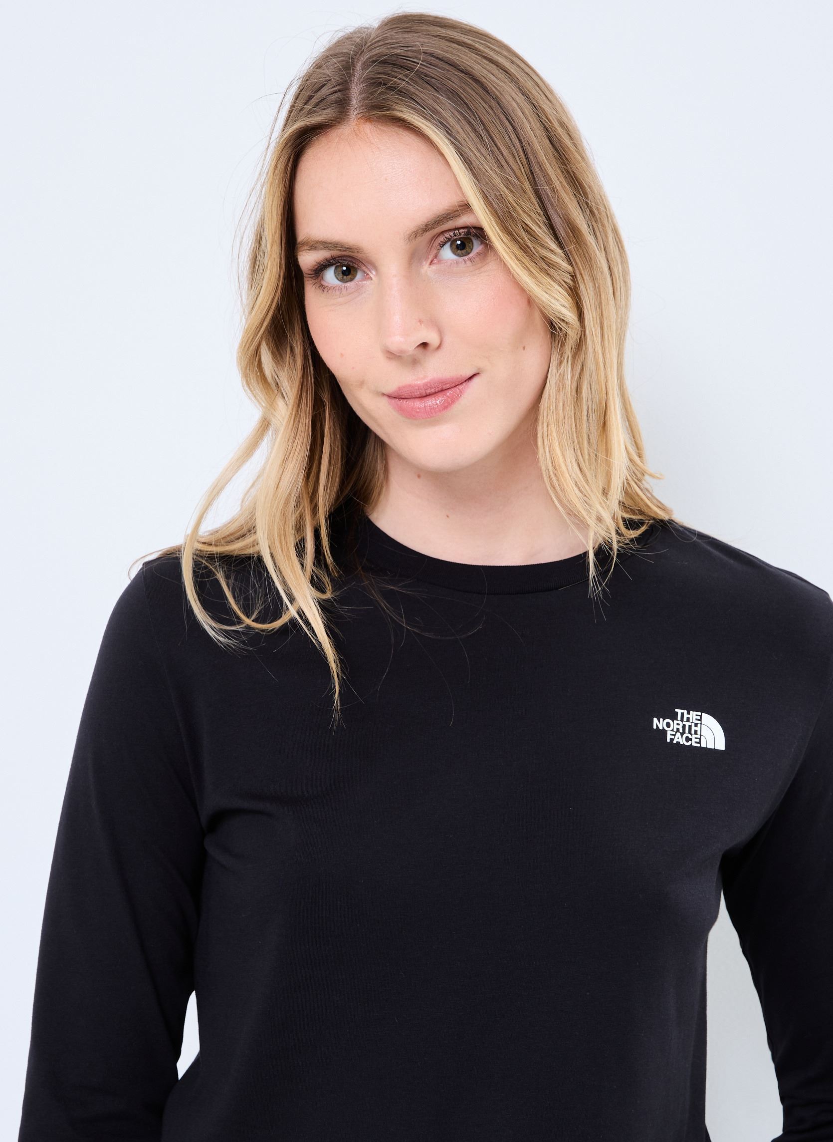 Langarm-T-Shirts W L/S Simple Dome Tee damen schwarz The North Face Langarm-T-Shirts W L/S Simple Dome Tee damen schwarz TNF BLACK