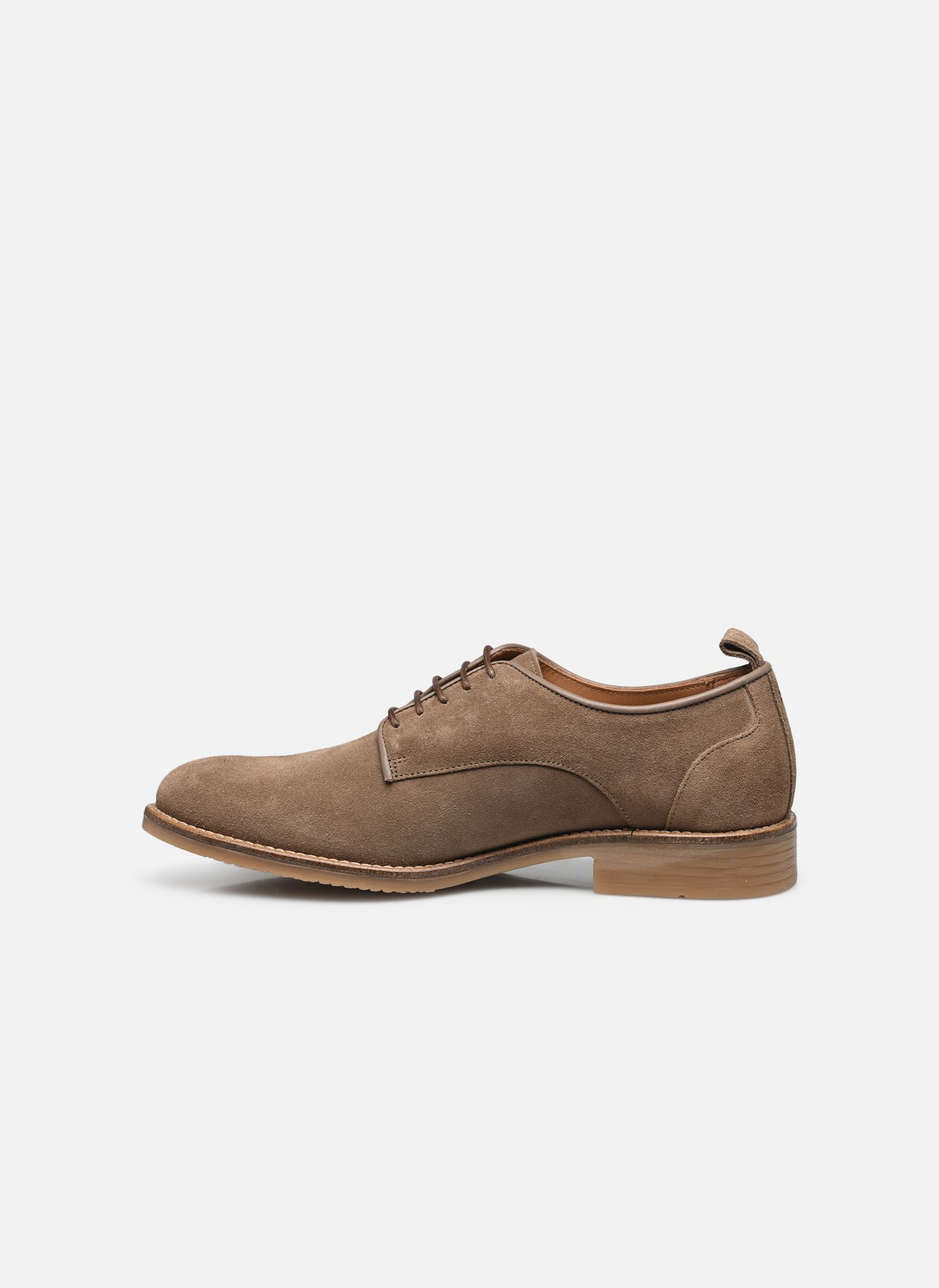 Derby schoenen FABIO heren beige Pellet Derby schoenen FABIO heren beige CROUTE VELOURS TAUPE