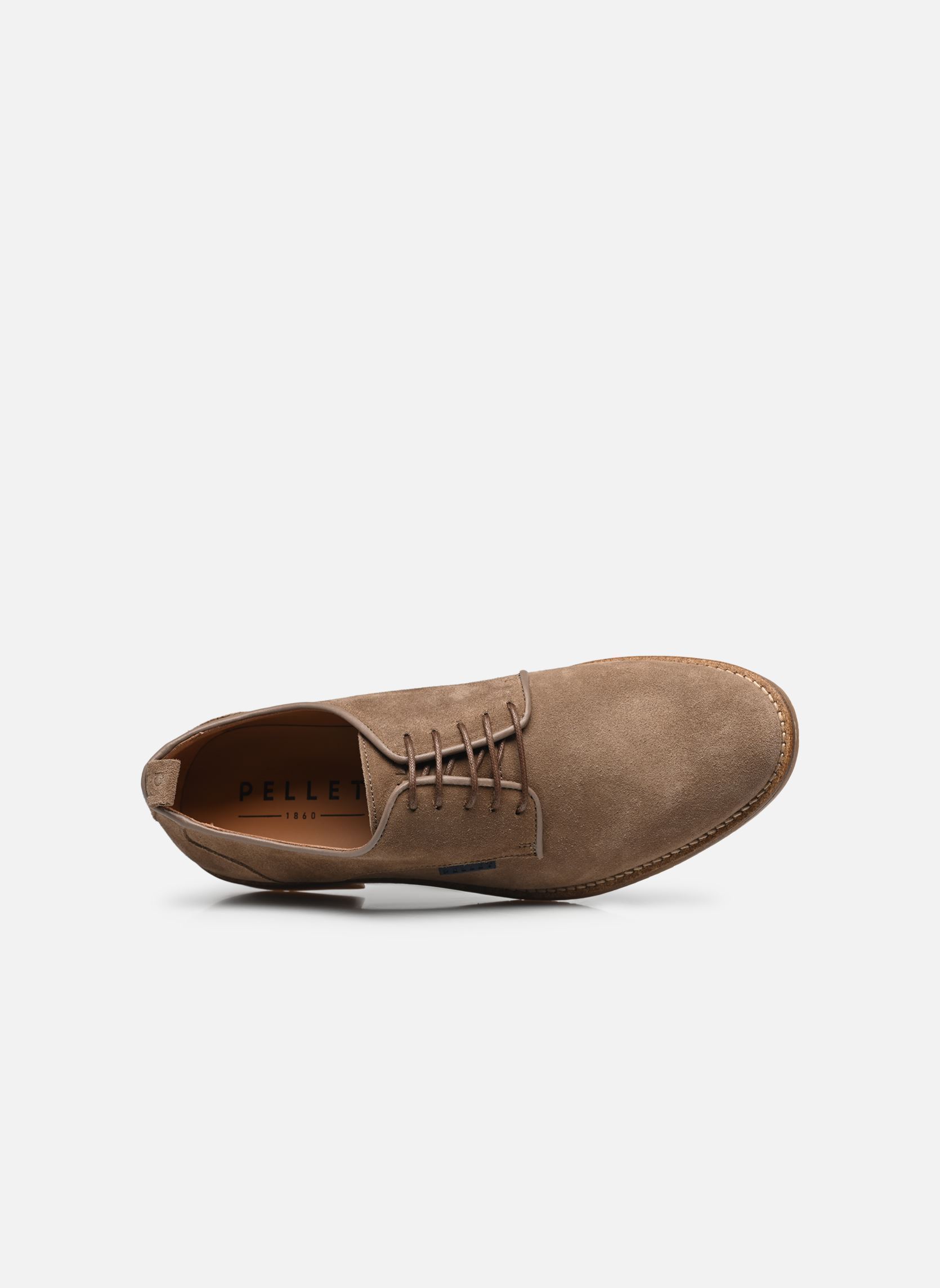 Derby schoenen FABIO heren beige Pellet Derby schoenen FABIO heren beige CROUTE VELOURS TAUPE