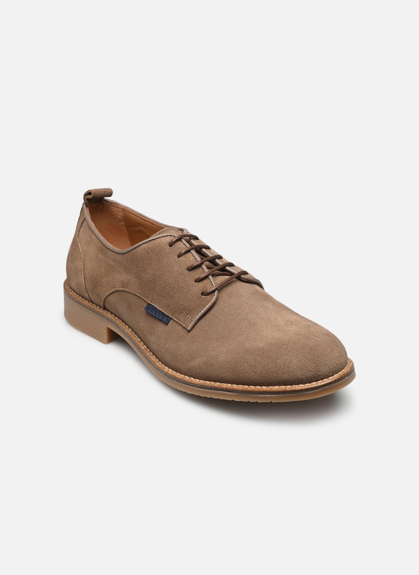 Derby schoenen FABIO heren beige Pellet Derby schoenen FABIO heren beige CROUTE VELOURS TAUPE