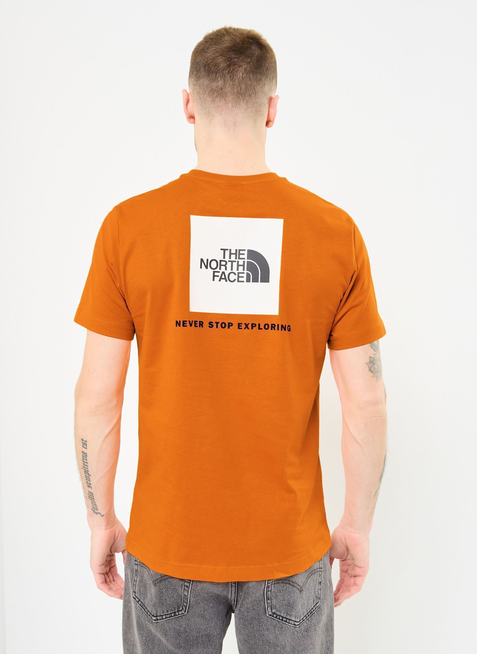 Tee-shirts manches courtes M S/S BOX NSE TEE homme orange The North Face Tee-shirts manches courtes M S/S BOX NSE TEE homme orange DIGITAL ORANGE/WHITE DU