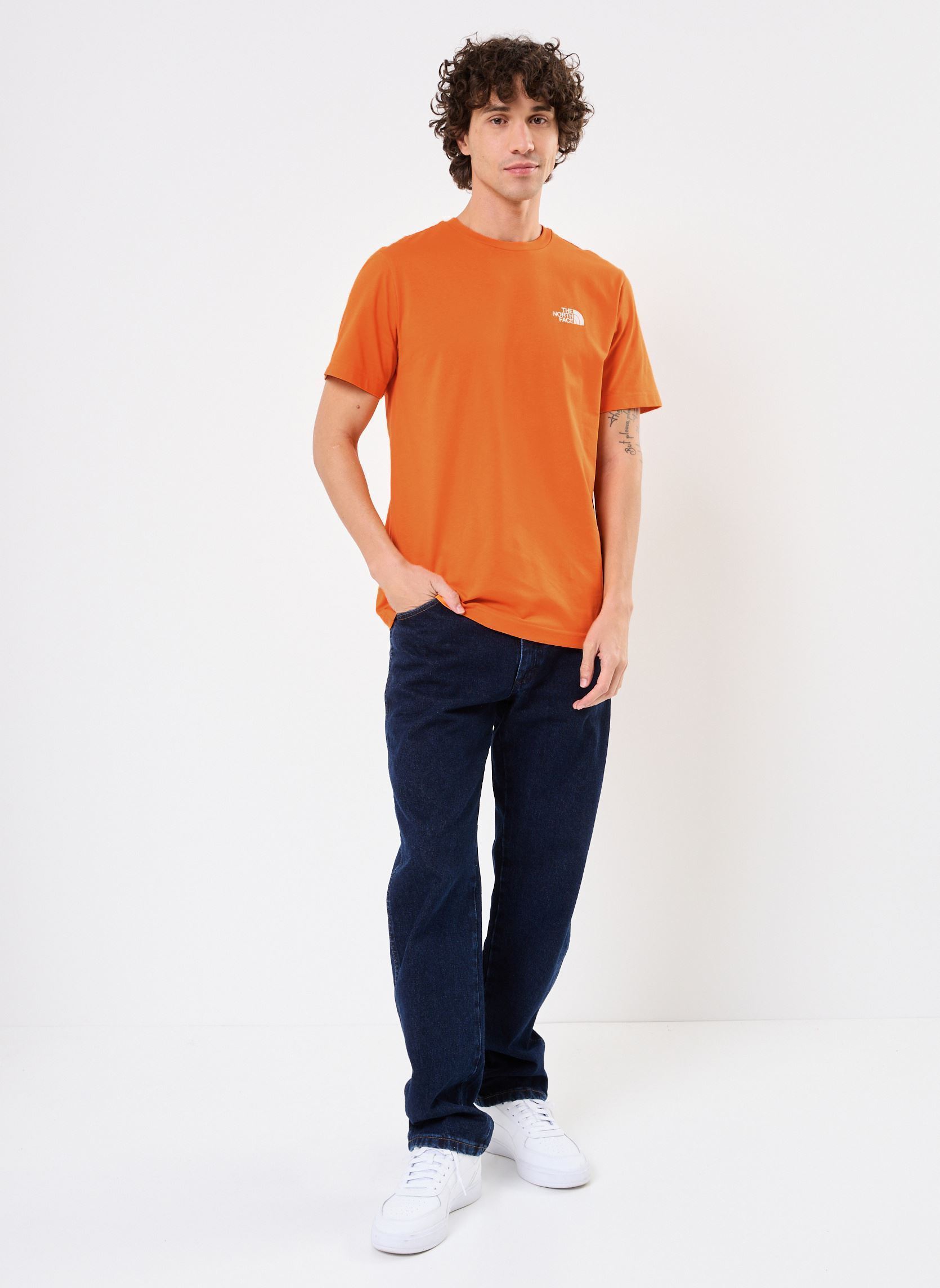 Tee-shirts manches courtes M S/S SIMPLE DOME TEE homme orange The North Face Tee-shirts manches courtes M S/S SIMPLE DOME TEE homme orange DIGITAL ORANGE
