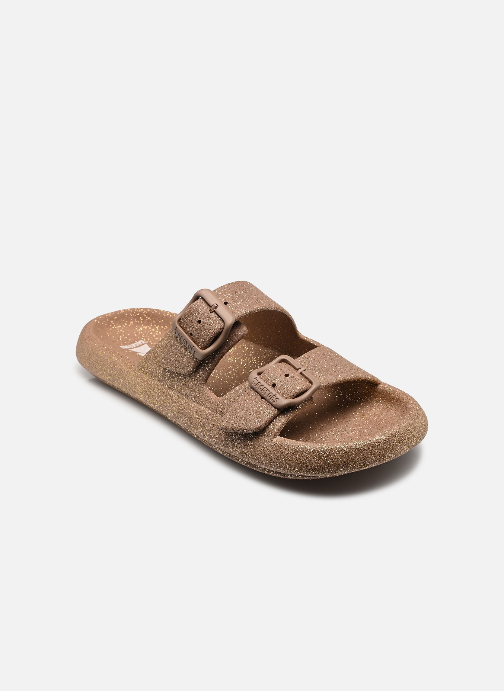 Pantoletten und Clogs JESSY GLITTER damen braun Cacatoès Pantoletten und Clogs JESSY GLITTER damen braun COPPER LIGHT