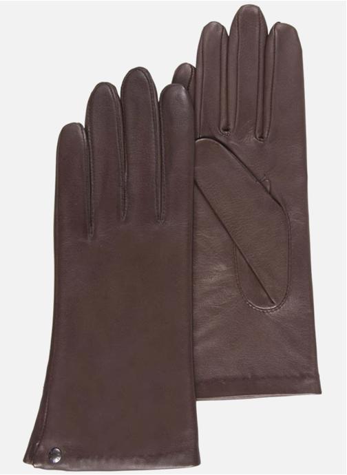 Isotoner Gants Gants Femme cuir doublé soie Marron femme marron