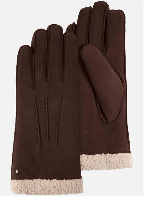 Isotoner Gants Gants Femme cuir velours fourrés Cognac femme marron