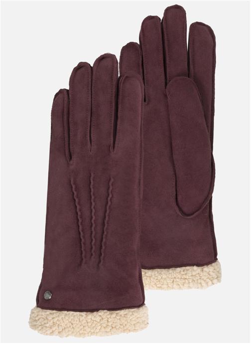Isotoner Gants Gants Femme cuir velours fourrés Cognac femme bordeaux