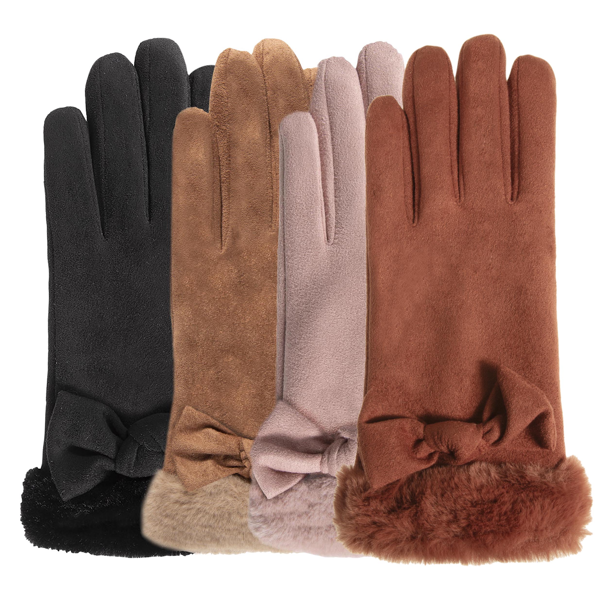 Gants Femme Isotoner Doublés Fausse Fourrure - Chauds Et Tactiles - Taille Unique - 9