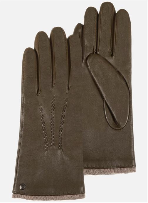 Isotoner Gants Gants Femme cuir chaud Olive femme vert