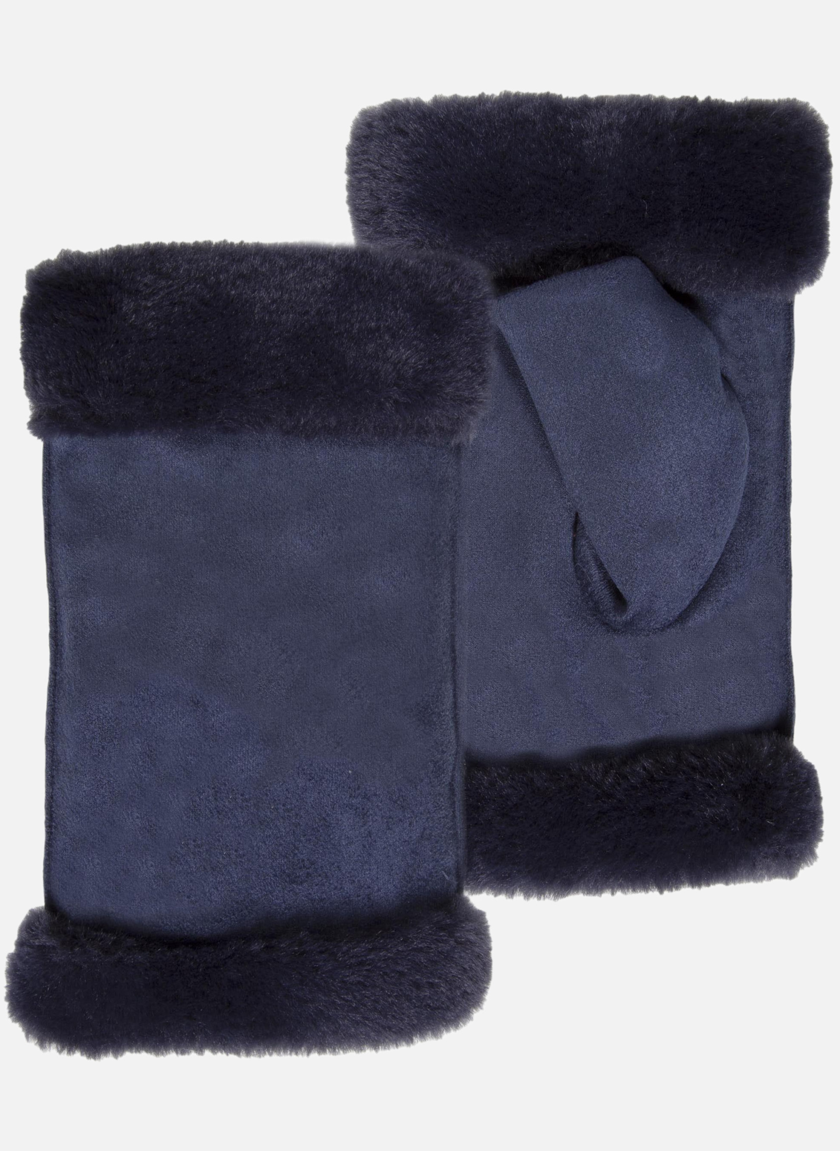 Mitaines Femme Isotoner Suédine Doublure Imitation Fourrure – Chaudes, Élégantes, Taille Unique